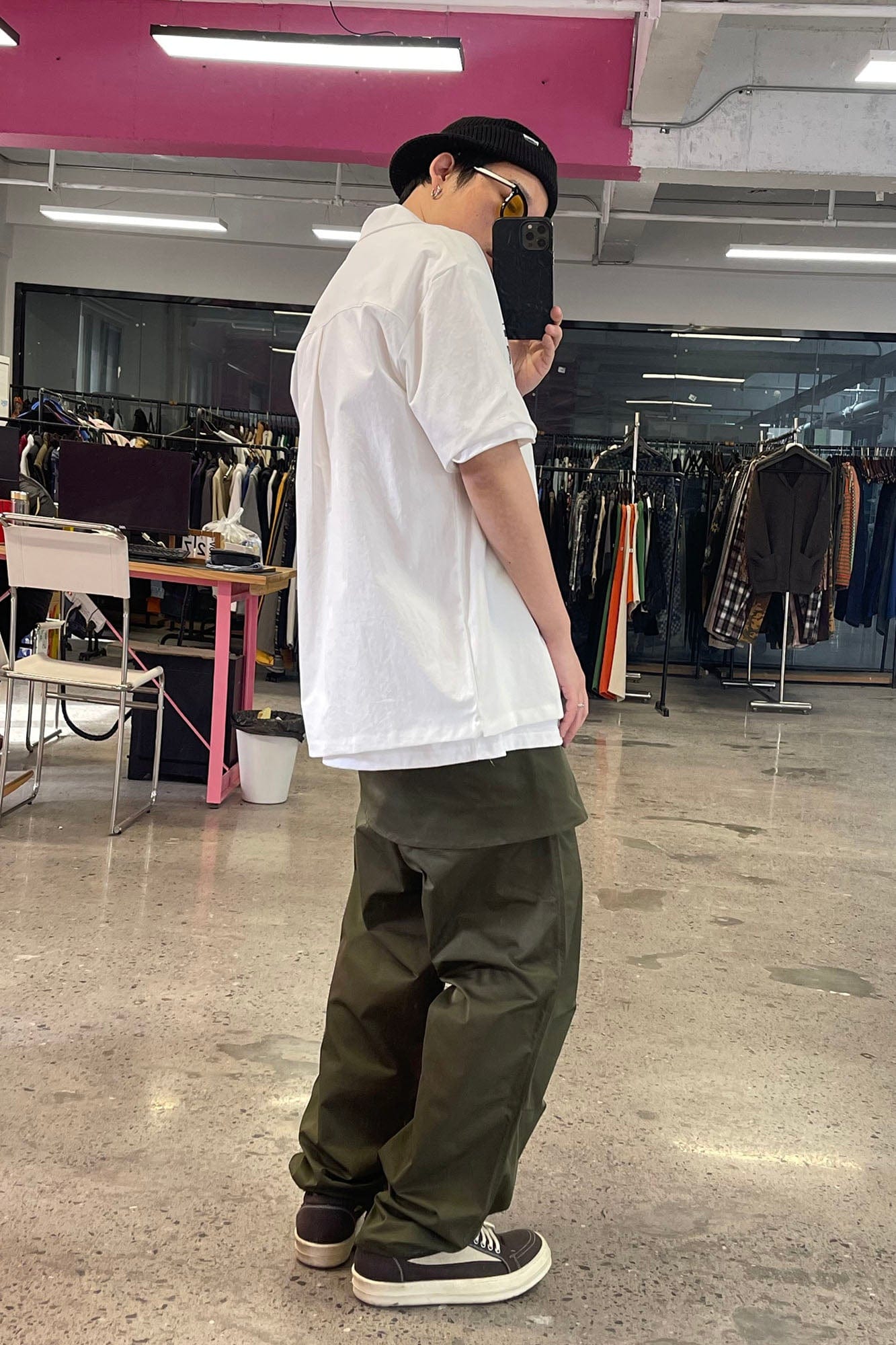ME DA IGUAL Layered Fold-Over Straight-Leg Pants, premium urban and streetwear designers apparel on PROJECTISR.com, ME DA IGUAL