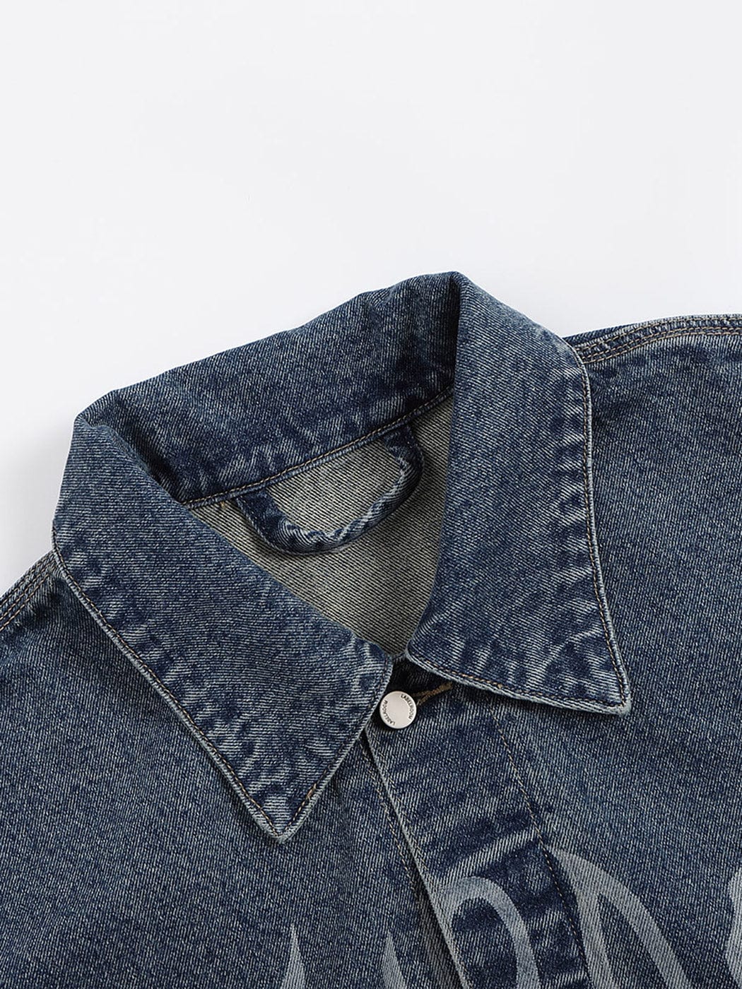 49PERCENT LABELROOM Laser Logo Denim Jacket, premium urban and streetwear designers apparel on PROJECTISR.com, 49PERCENT