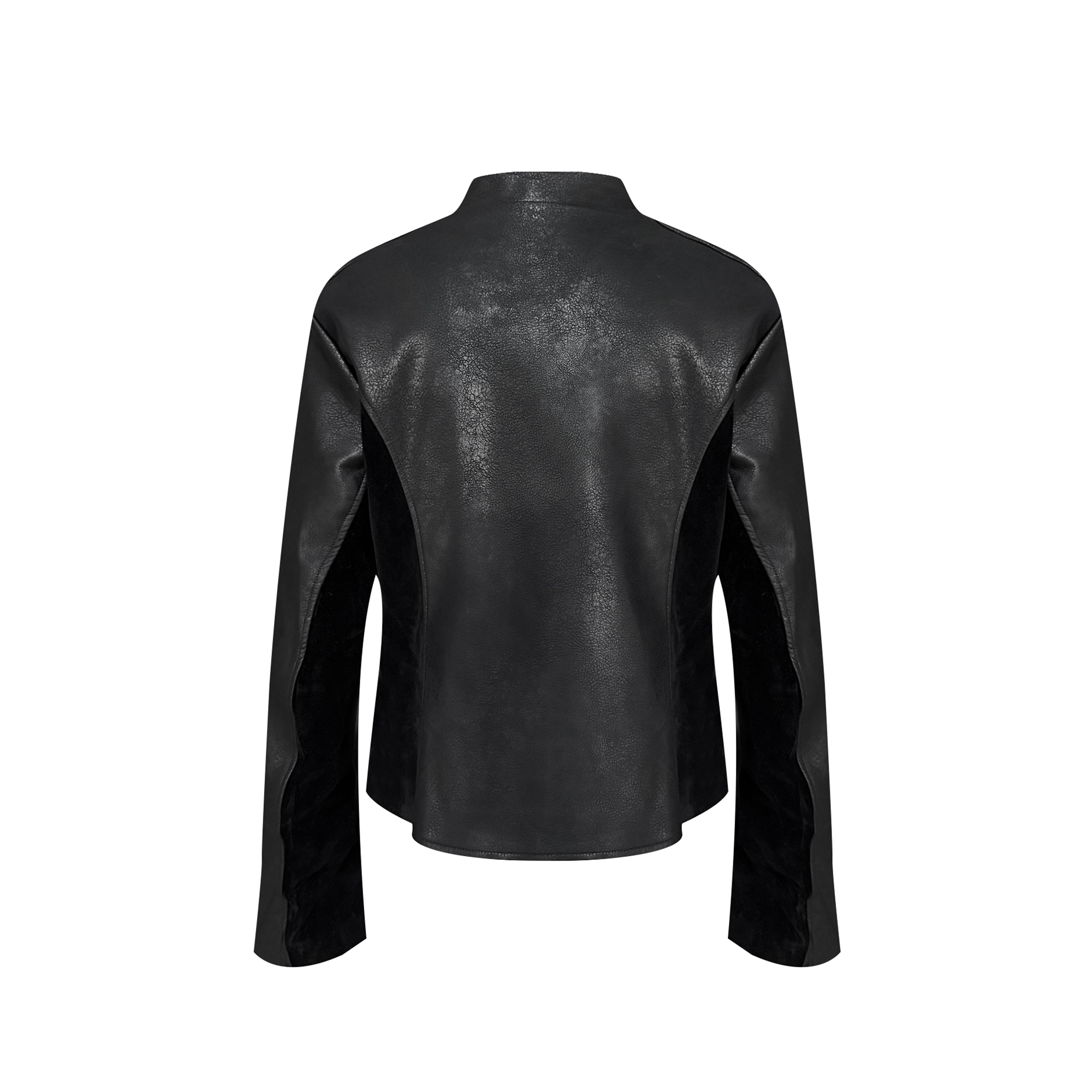 TH4SWE Retro Ornate Buckled Faux Leather Jacket