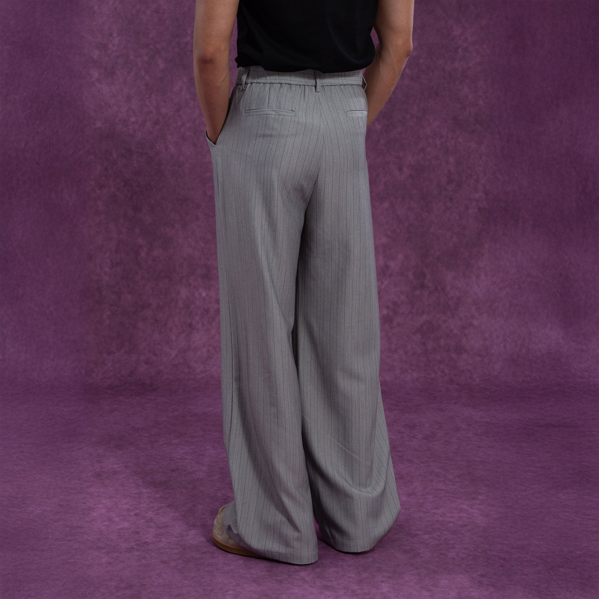 CLP Modern Pinstriped Straight-Leg Pants