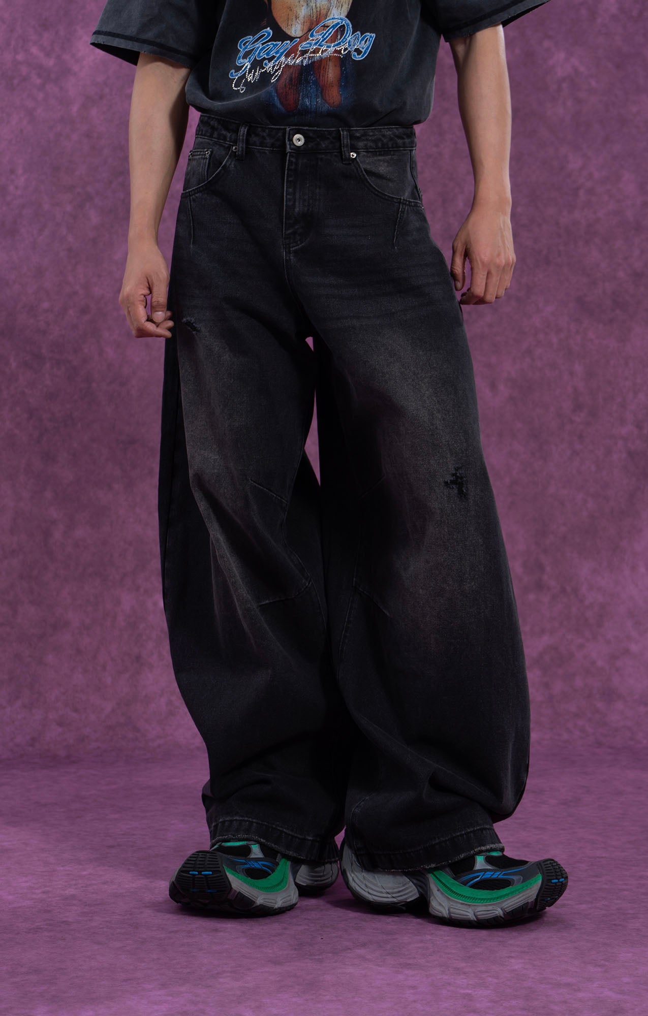 CLP Washed Balloon-Leg Jeans, premium urban and streetwear designers apparel on PROJECTISR.com, CLP