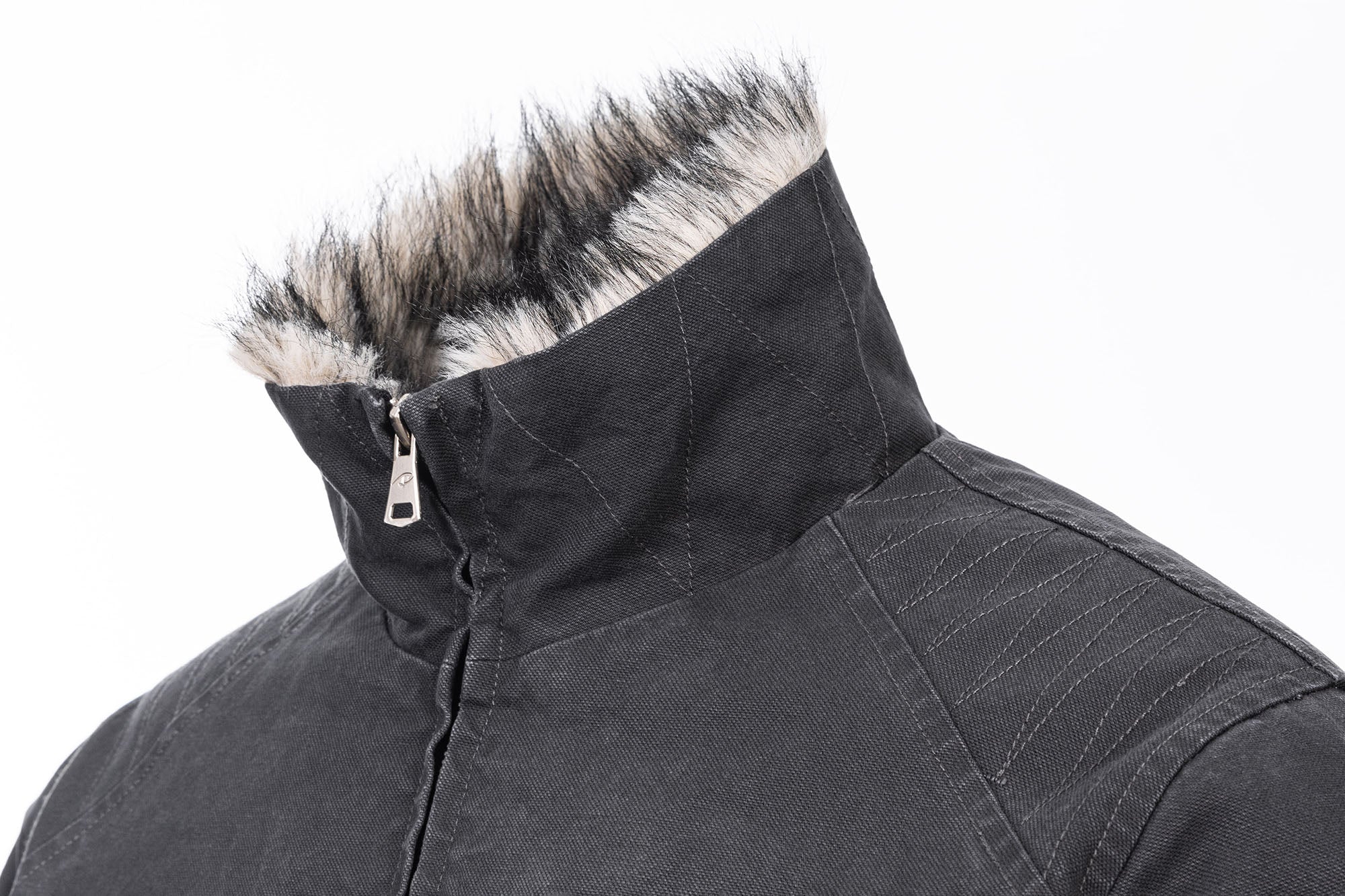 CATSSTAC Faux Fur Lining Washed Jacket