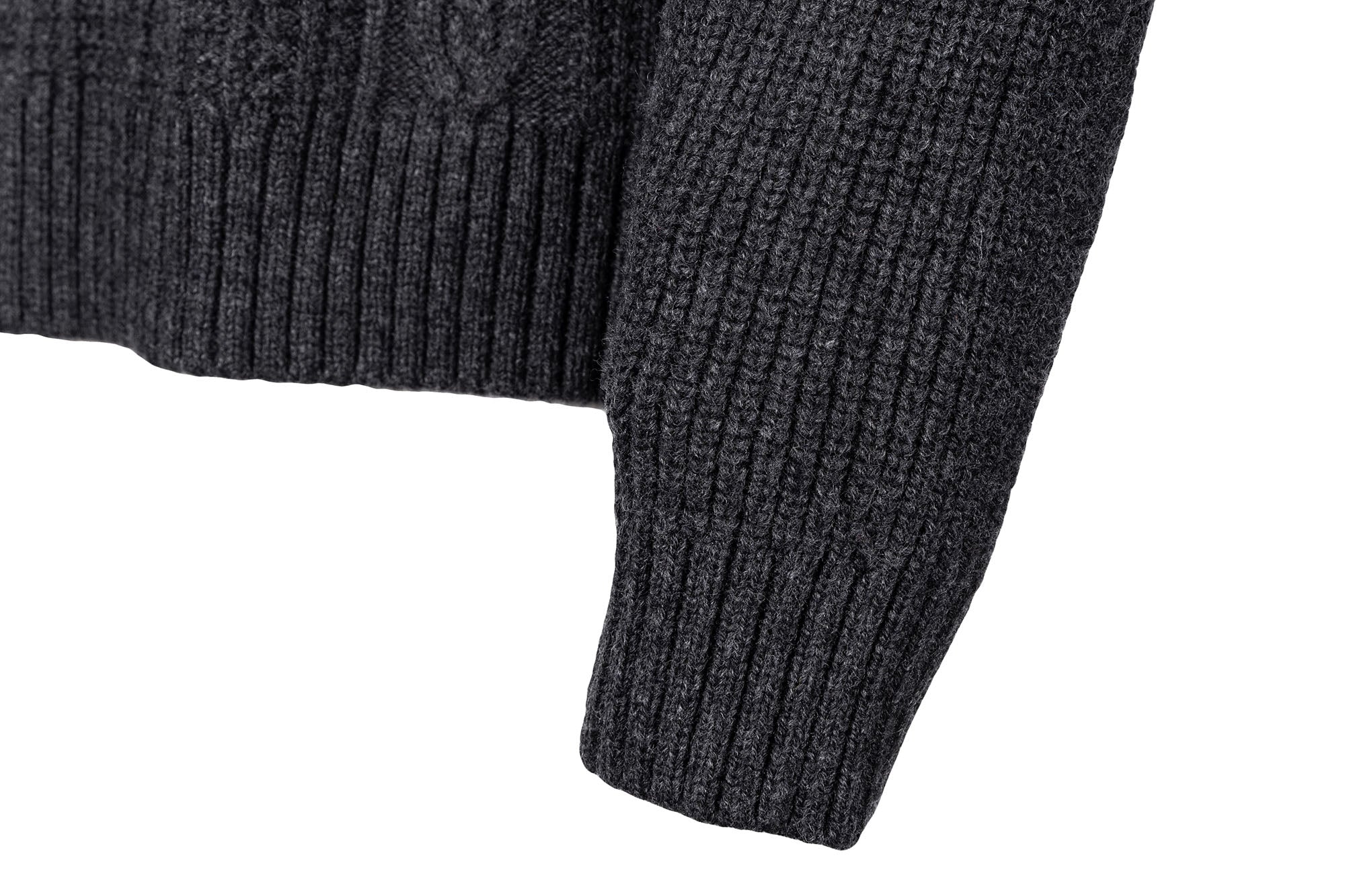 CATSSTAC Wool-Blend Shawl-Collar Cable Knit Sweater