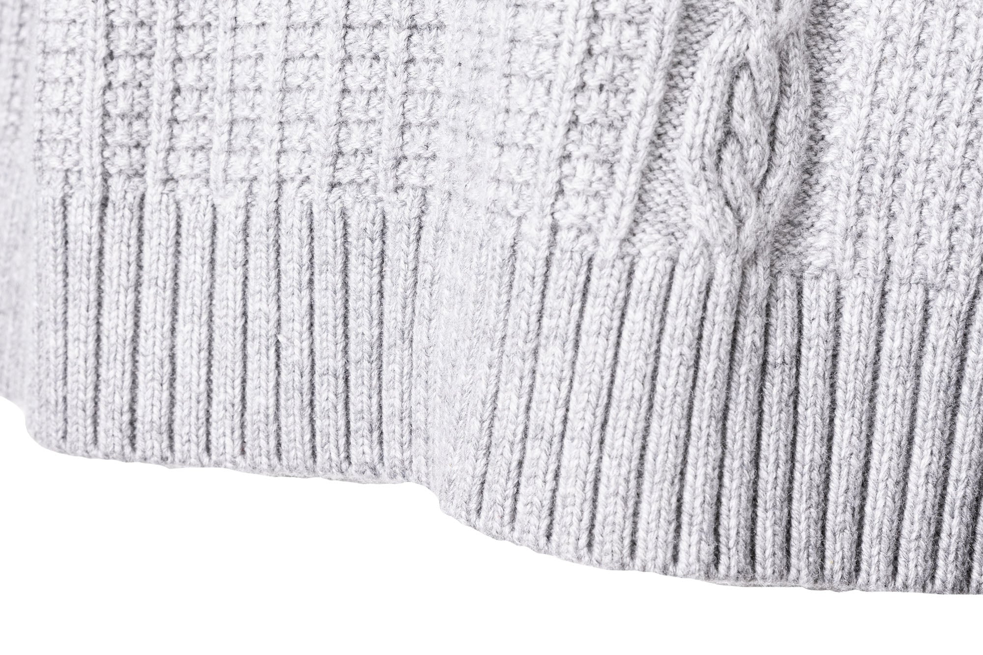 CATSSTAC Wool-Blend Shawl-Collar Cable Knit Sweater