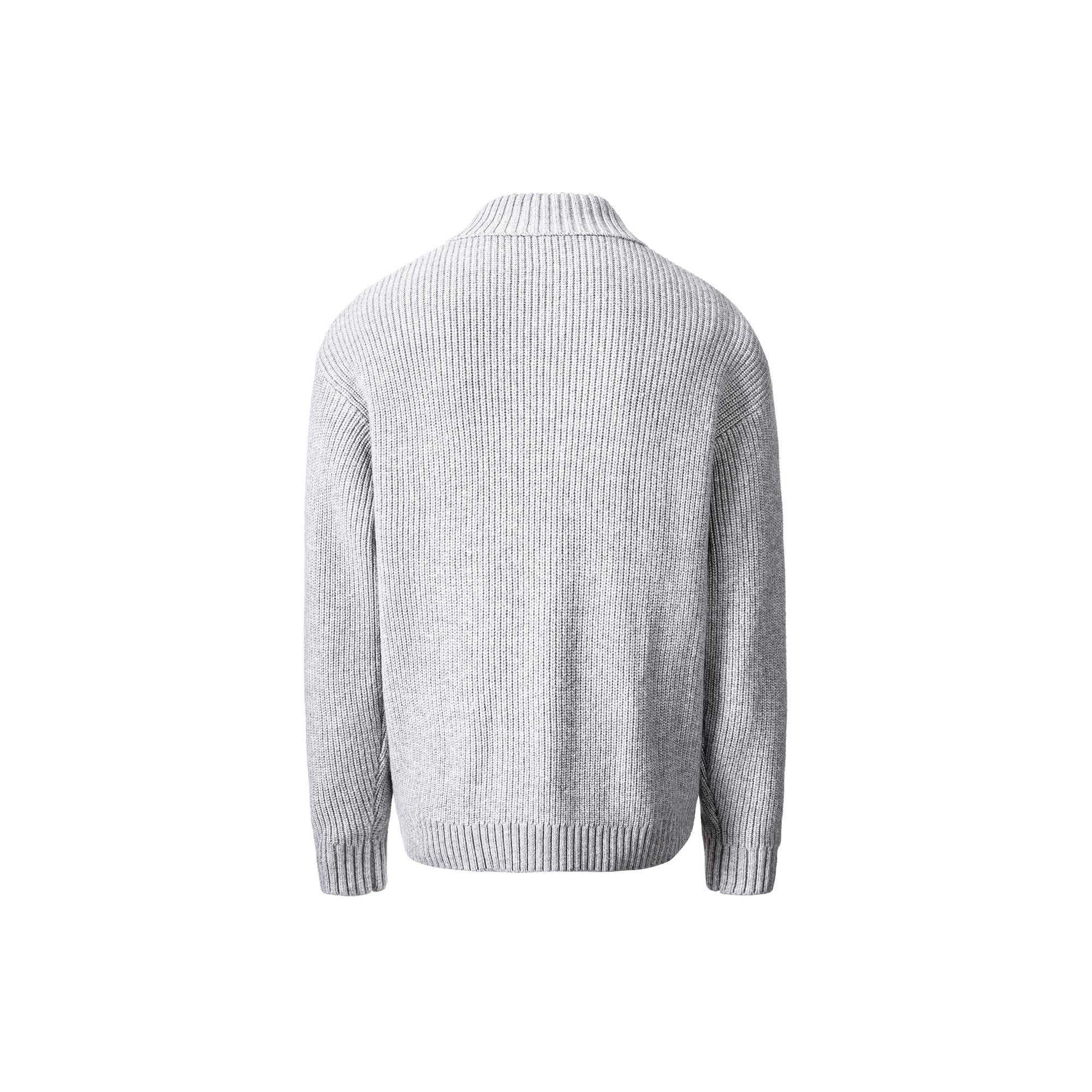 CATSSTAC Wool-Blend Shawl-Collar Cable Knit Sweater