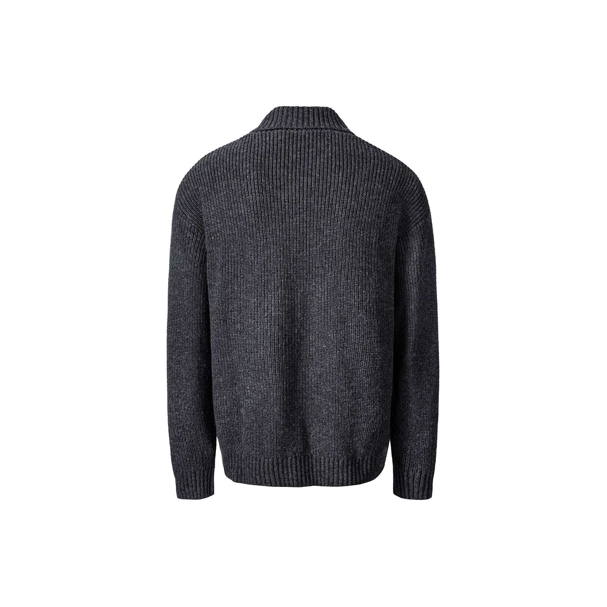CATSSTAC Wool-Blend Shawl-Collar Cable Knit Sweater