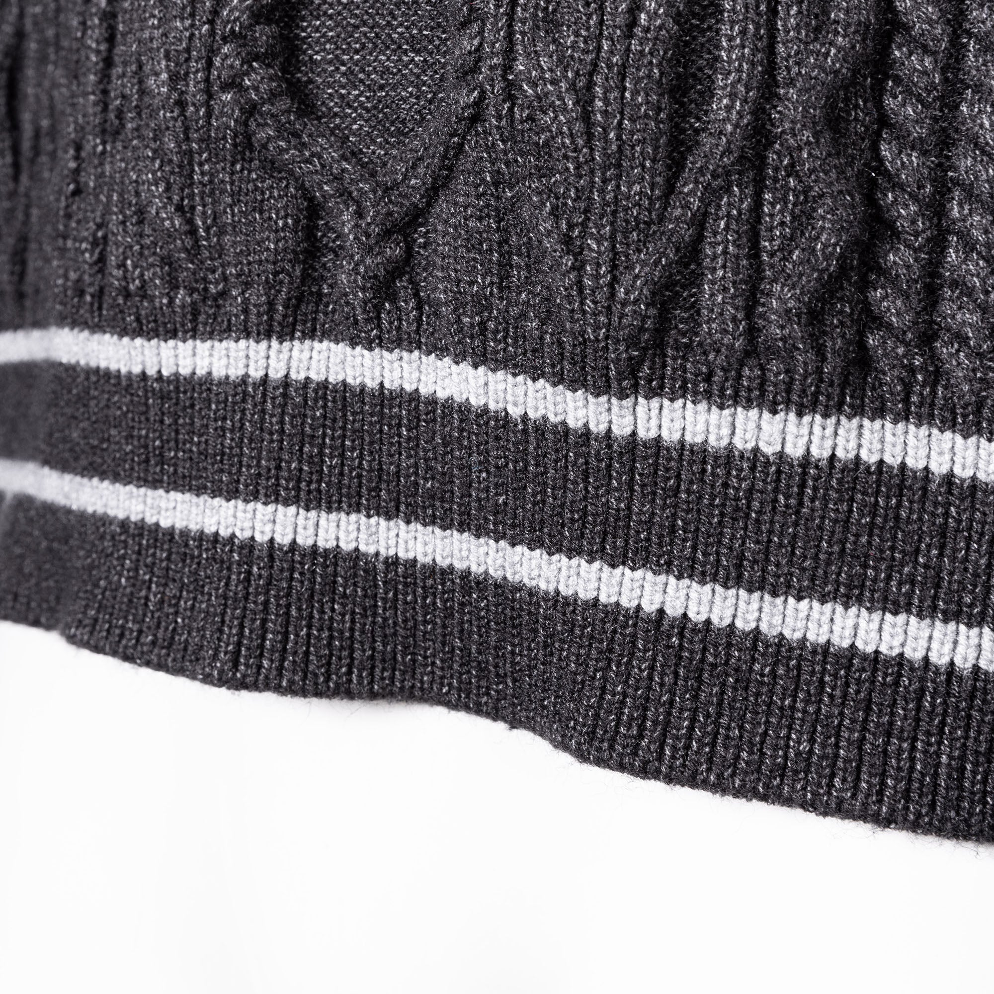 CATSSTAC Varsity V-Neck Cable-Knit Sweater, premium urban and streetwear designers apparel on PROJECTISR.com, CATSSTAC