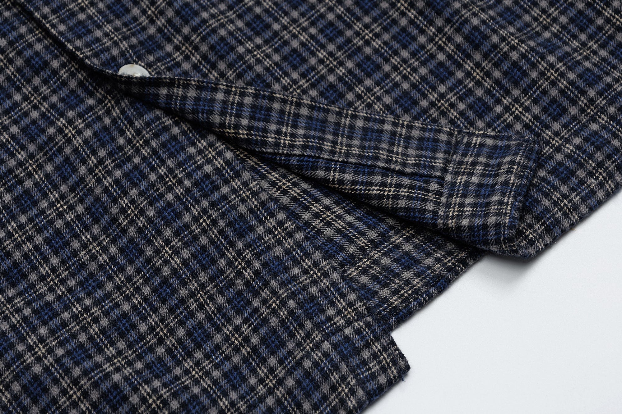 OVDY Raw-Edge Patchwork Graphic Plaid Half Shirt, premium urban and streetwear designers apparel on PROJECTISR.com, OVDY
