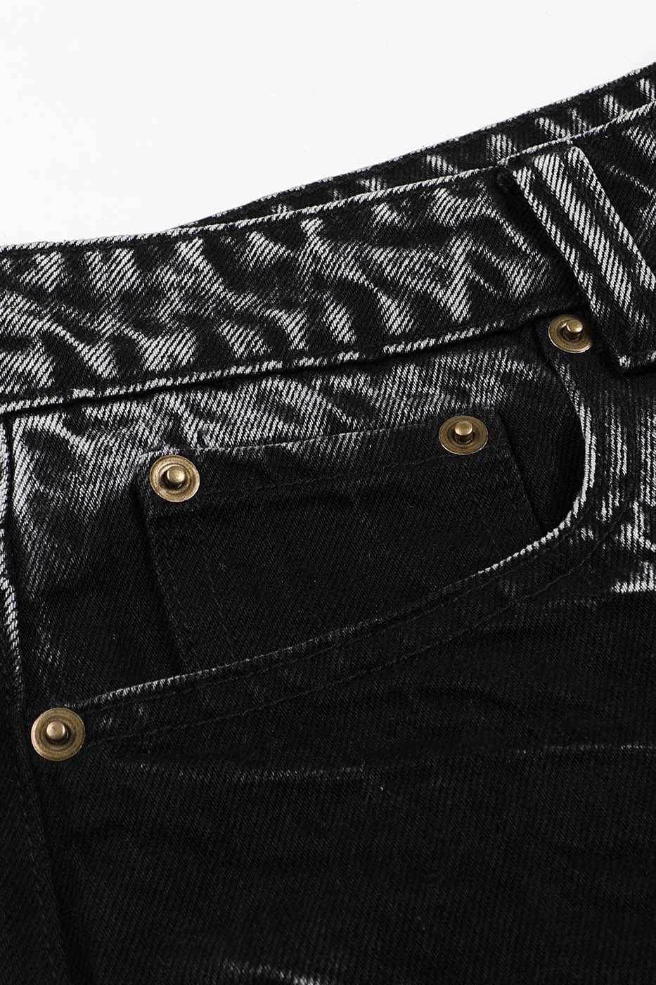 DND4DES Lightning Crease Washed Flared Jeans Black, premium urban and streetwear designers apparel on PROJECTISR.com, DND4DES