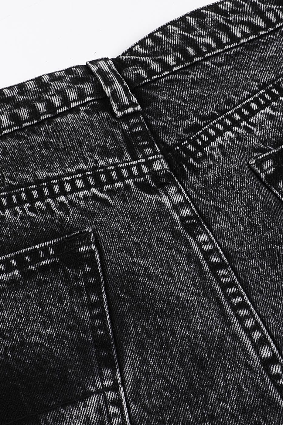 DND4DES Lightning Crease Washed Flared Jeans Black, premium urban and streetwear designers apparel on PROJECTISR.com, DND4DES