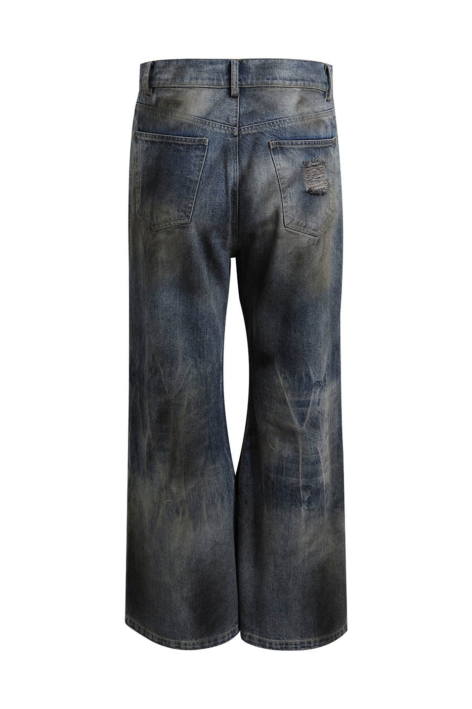 DND4DES Distressed Dusty Flared Jeans, premium urban and streetwear designers apparel on PROJECTISR.com, DND4DES
