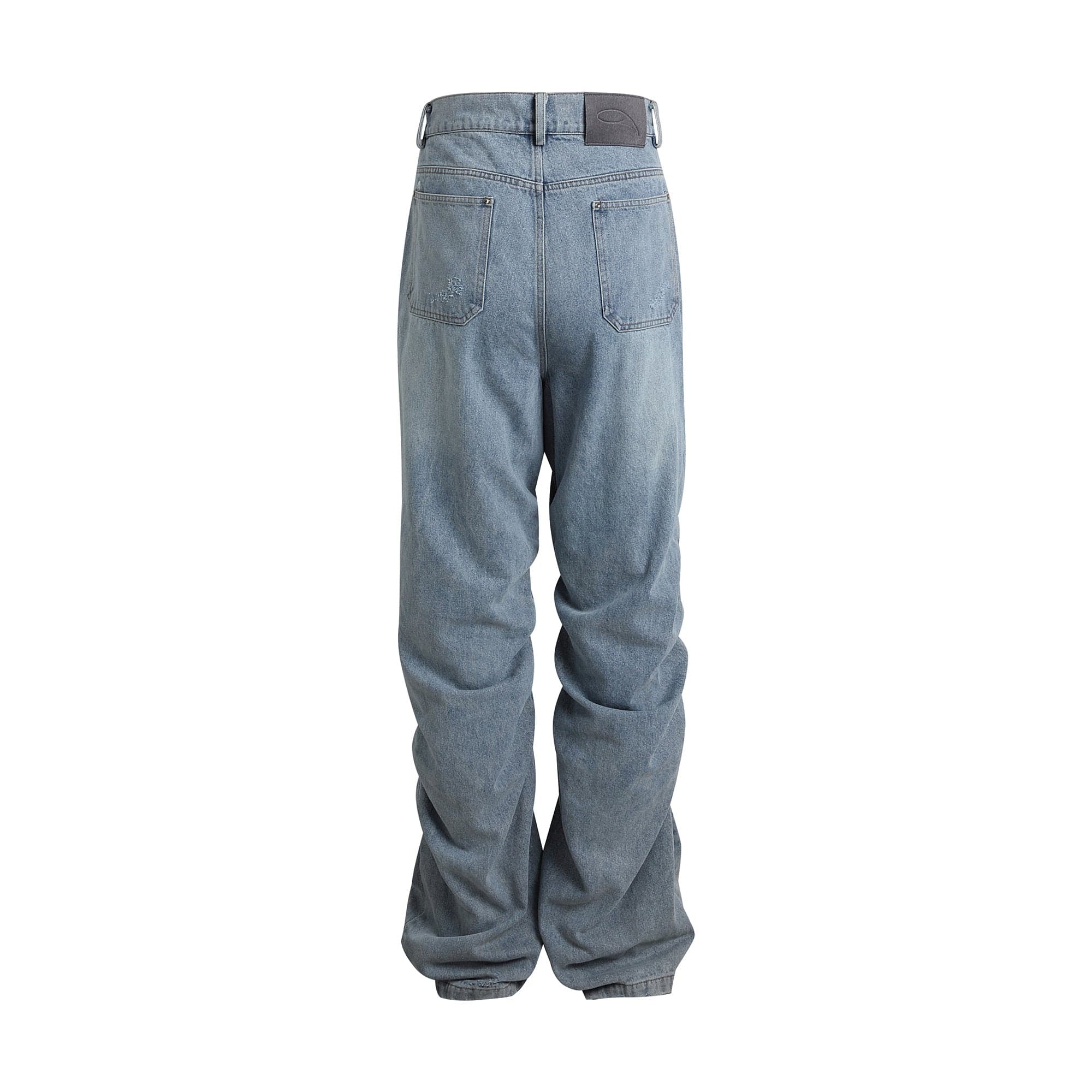 WHISTLEHUNTER Stacked Washed Rivet Flare Jeans, premium urban and streetwear designers apparel on PROJECTISR.com, WHISTLEHUNTER