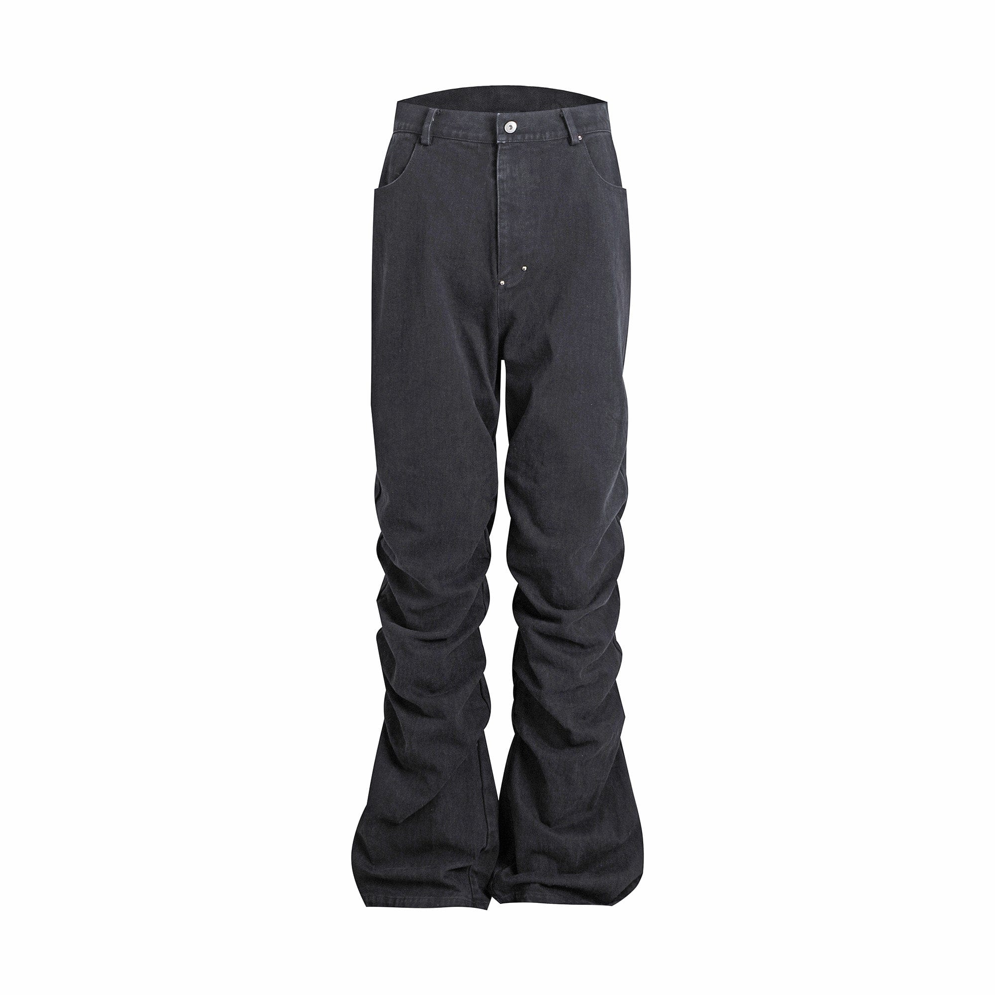 WHISTLEHUNTER Stacked Washed Rivet Flare Jeans, premium urban and streetwear designers apparel on PROJECTISR.com, WHISTLEHUNTER