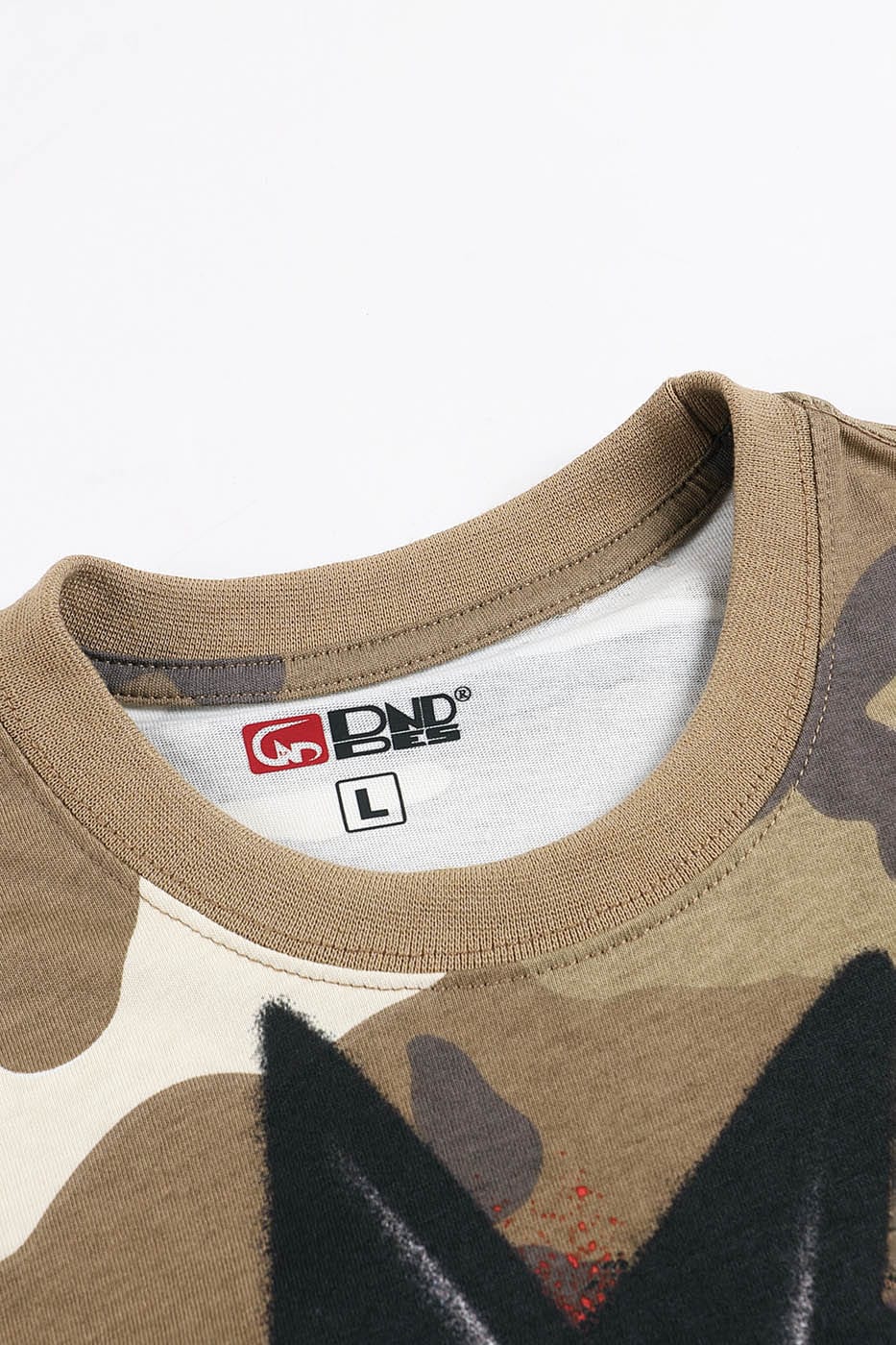 DND4DES Felix Camo Graffiti T-Shirt, premium urban and streetwear designers apparel on PROJECTISR.com, DND4DES