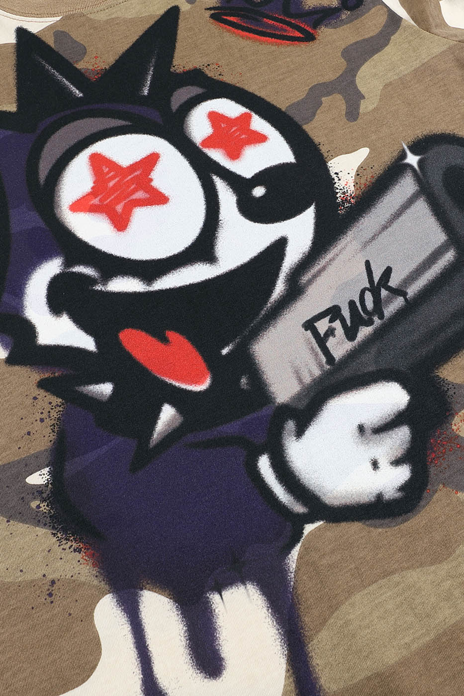 DND4DES Felix Camo Graffiti T-Shirt, premium urban and streetwear designers apparel on PROJECTISR.com, DND4DES