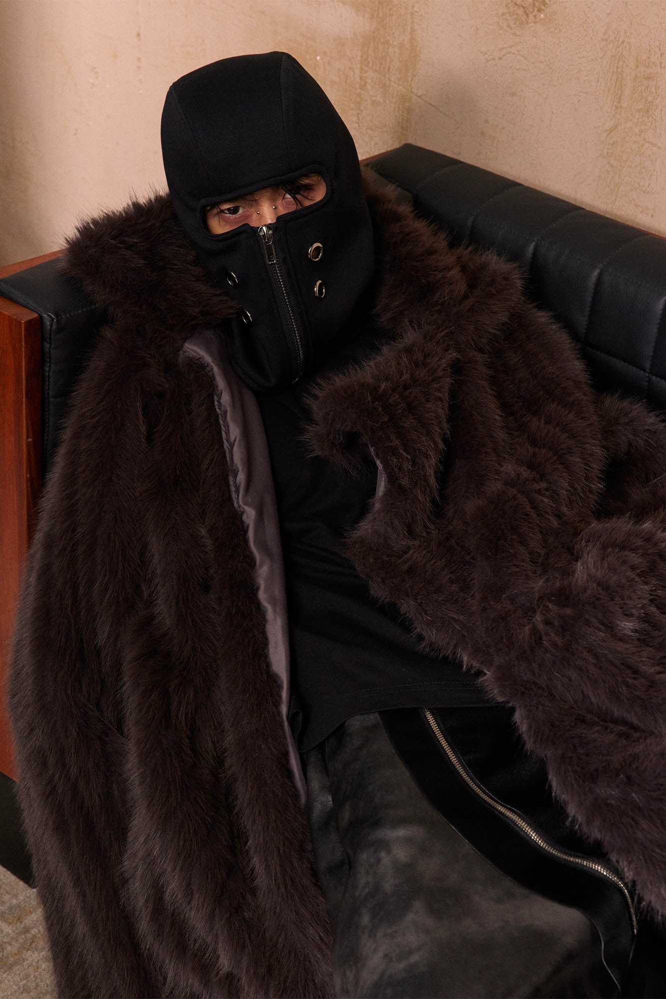 KADAKADA Zippered Grommet Balaclava, premium urban and streetwear designers apparel on PROJECTISR.com, KADAKADA