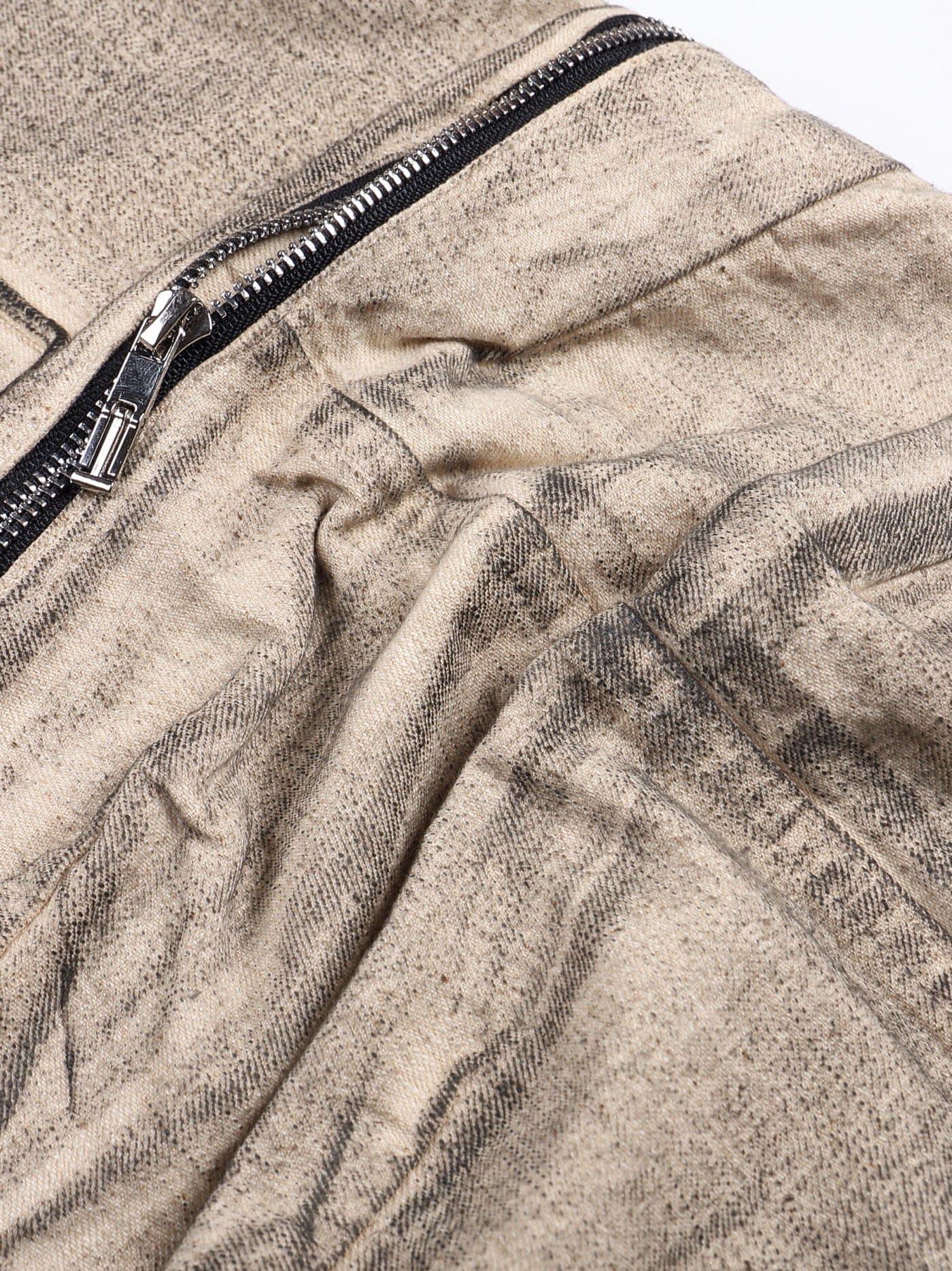 DND4DES Distressed Drawstring Crinkled Zipper Cargo, premium urban and streetwear designers apparel on PROJECTISR.com, DND4DES