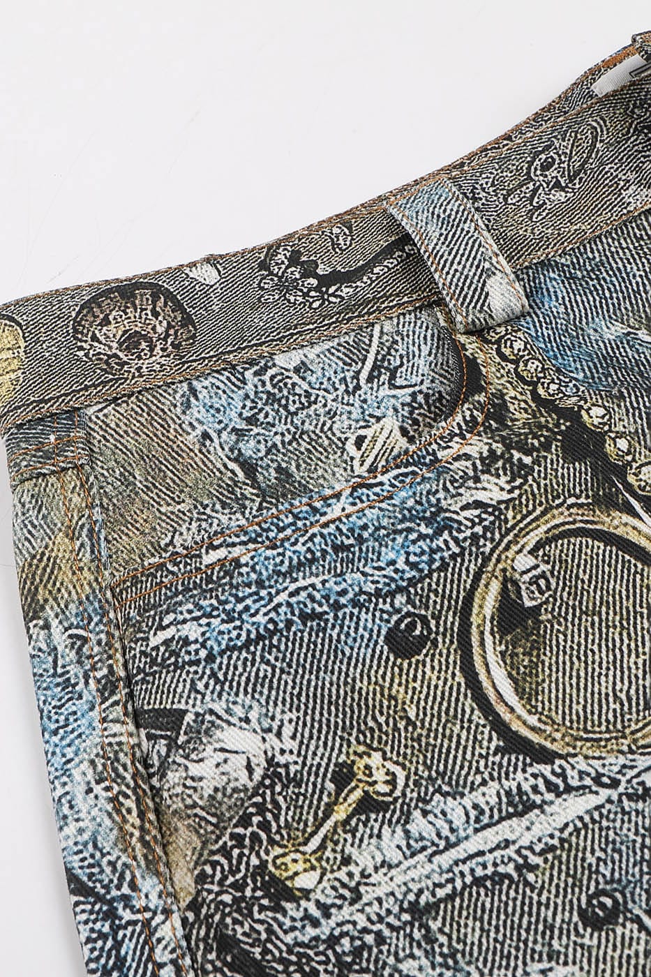 DND4DES Gems&Metals Rotten Distressed Flared Jeans, premium urban and streetwear designers apparel on PROJECTISR.com, DND4DES