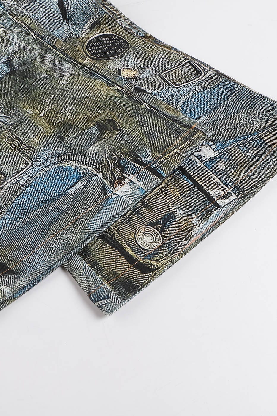 DND4DES Gems&Metals Rotten Distressed Flared Jeans, premium urban and streetwear designers apparel on PROJECTISR.com, DND4DES