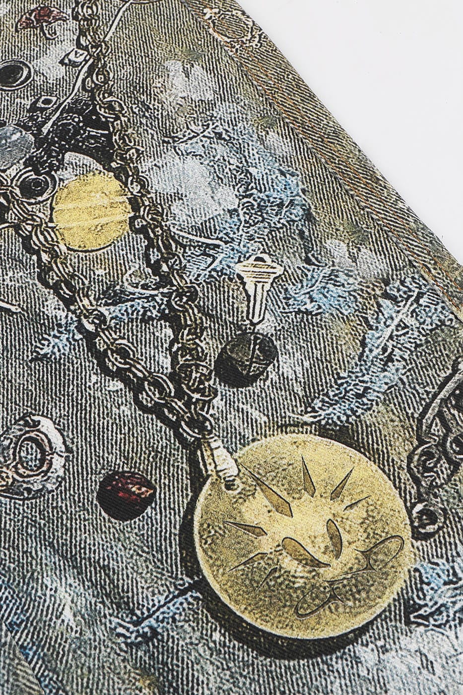 DND4DES Gems&Metals Rotten Distressed Flared Jeans, premium urban and streetwear designers apparel on PROJECTISR.com, DND4DES