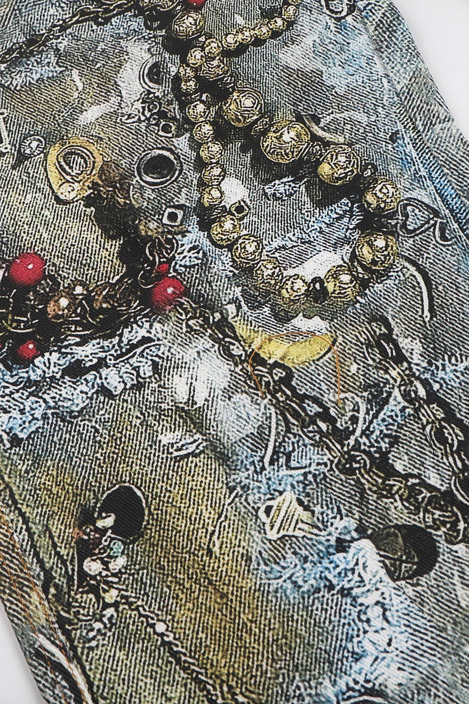 DND4DES Gems&Metals Rotten Distressed Flared Jeans, premium urban and streetwear designers apparel on PROJECTISR.com, DND4DES