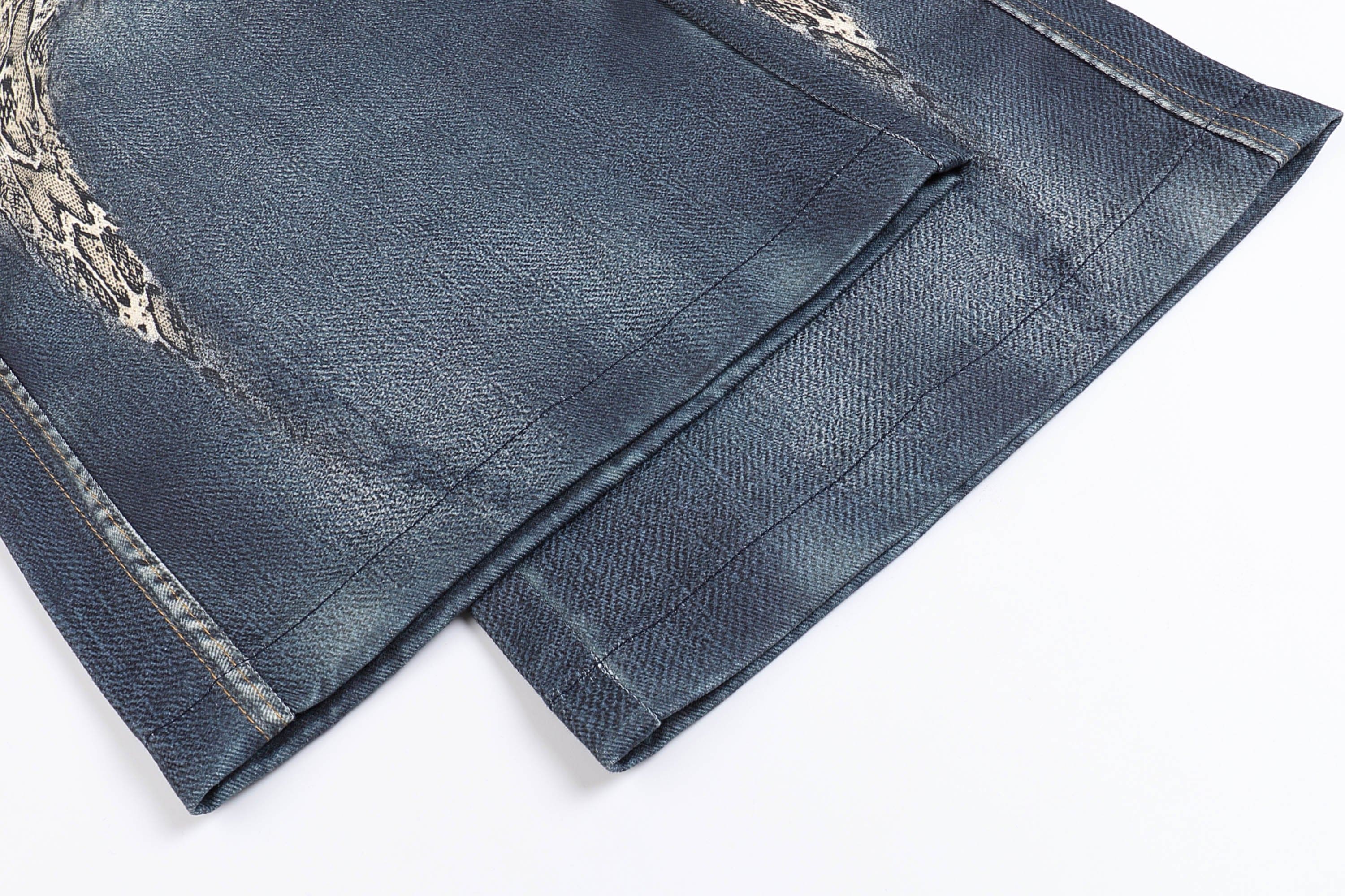 DND4DES Leopard Wings Embroidered Wide-Leg Jeans, premium urban and streetwear designers apparel on PROJECTISR.com, DND4DES