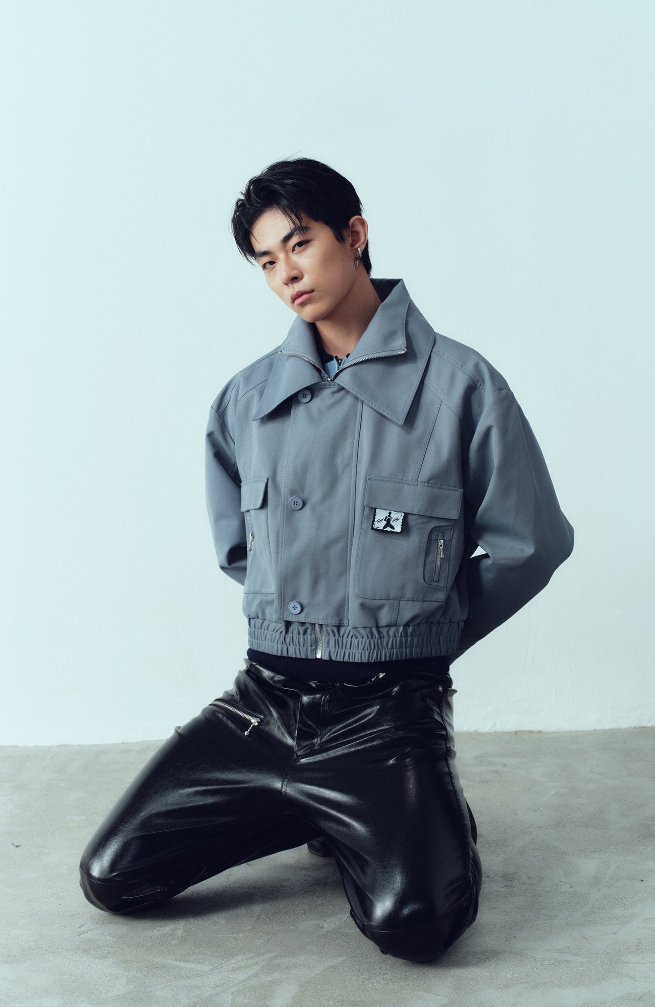 KADAKADA Double-Collar Shielded Utility Cropped Jacket