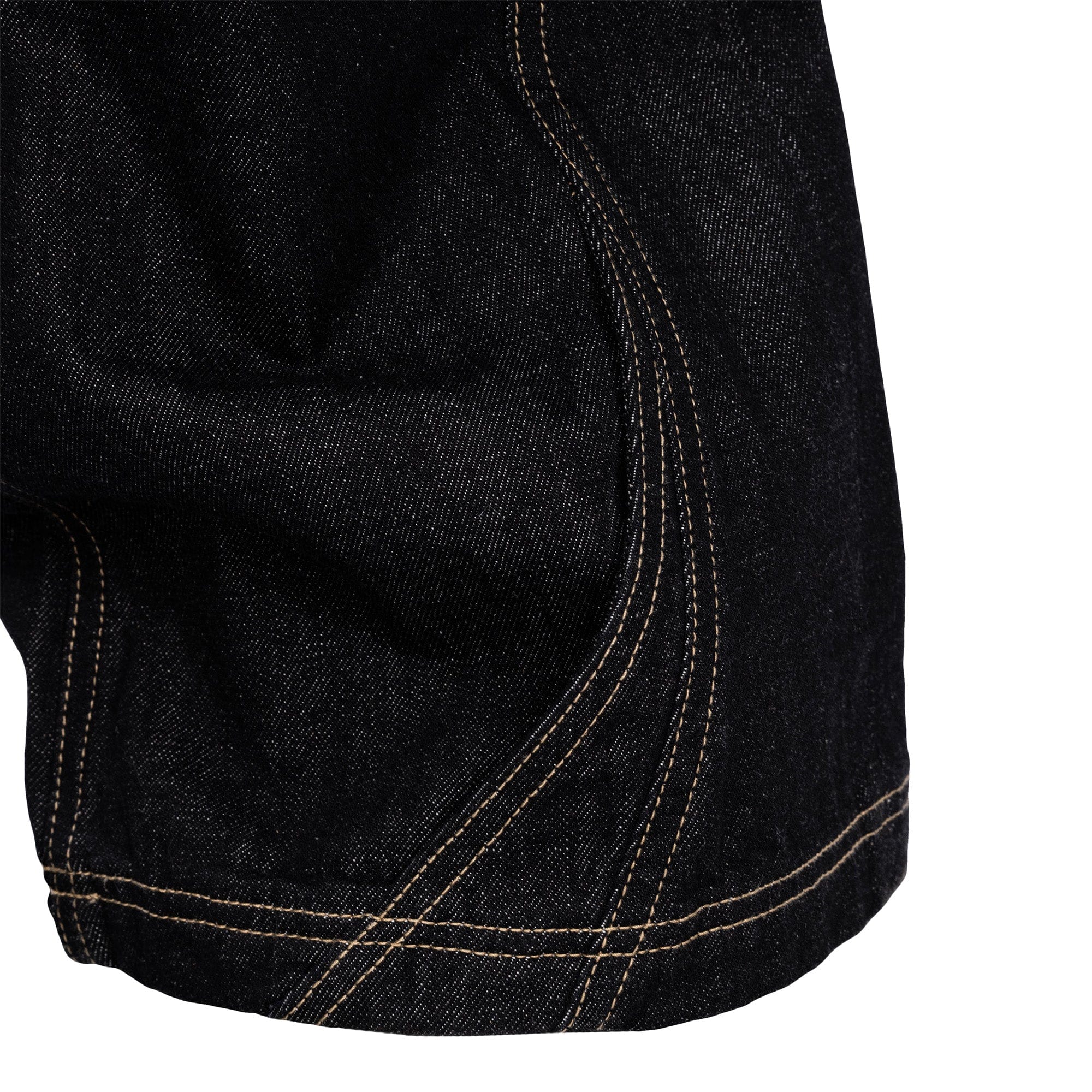 CATSSTAC Curved Panel Stitch Straight-Leg Raw Jeans, premium urban and streetwear designers apparel on PROJECTISR.com, CATSSTAC