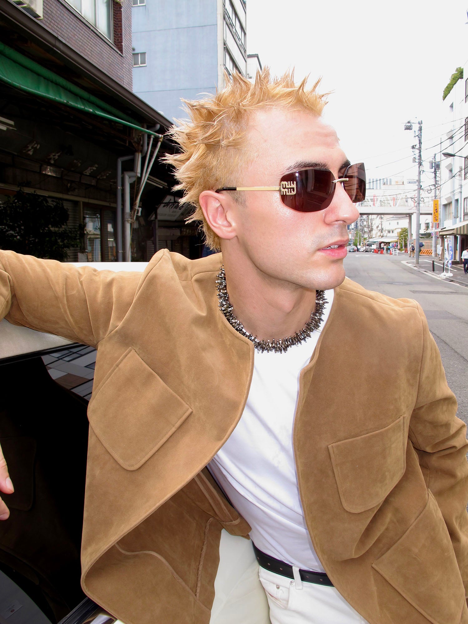 SOURPLUM Essential Suede Multi-Pocket Jacket