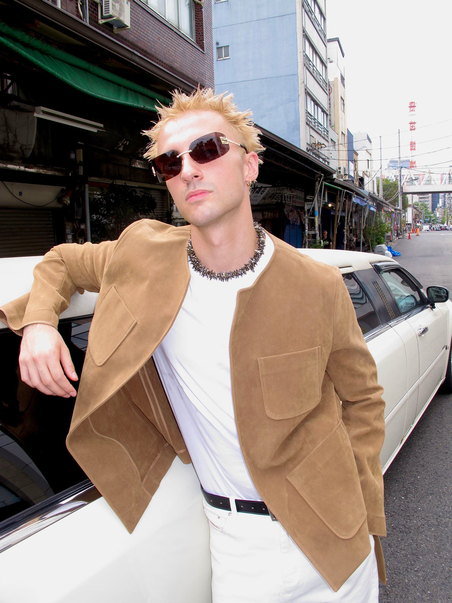 SOURPLUM Essential Suede Multi-Pocket Jacket