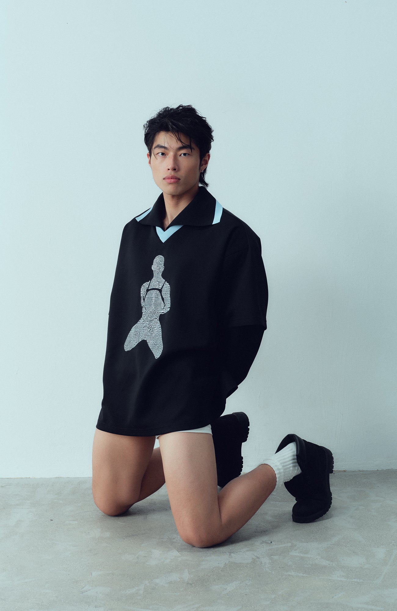 KADAKADA Diamond Graphic Layered Jersey