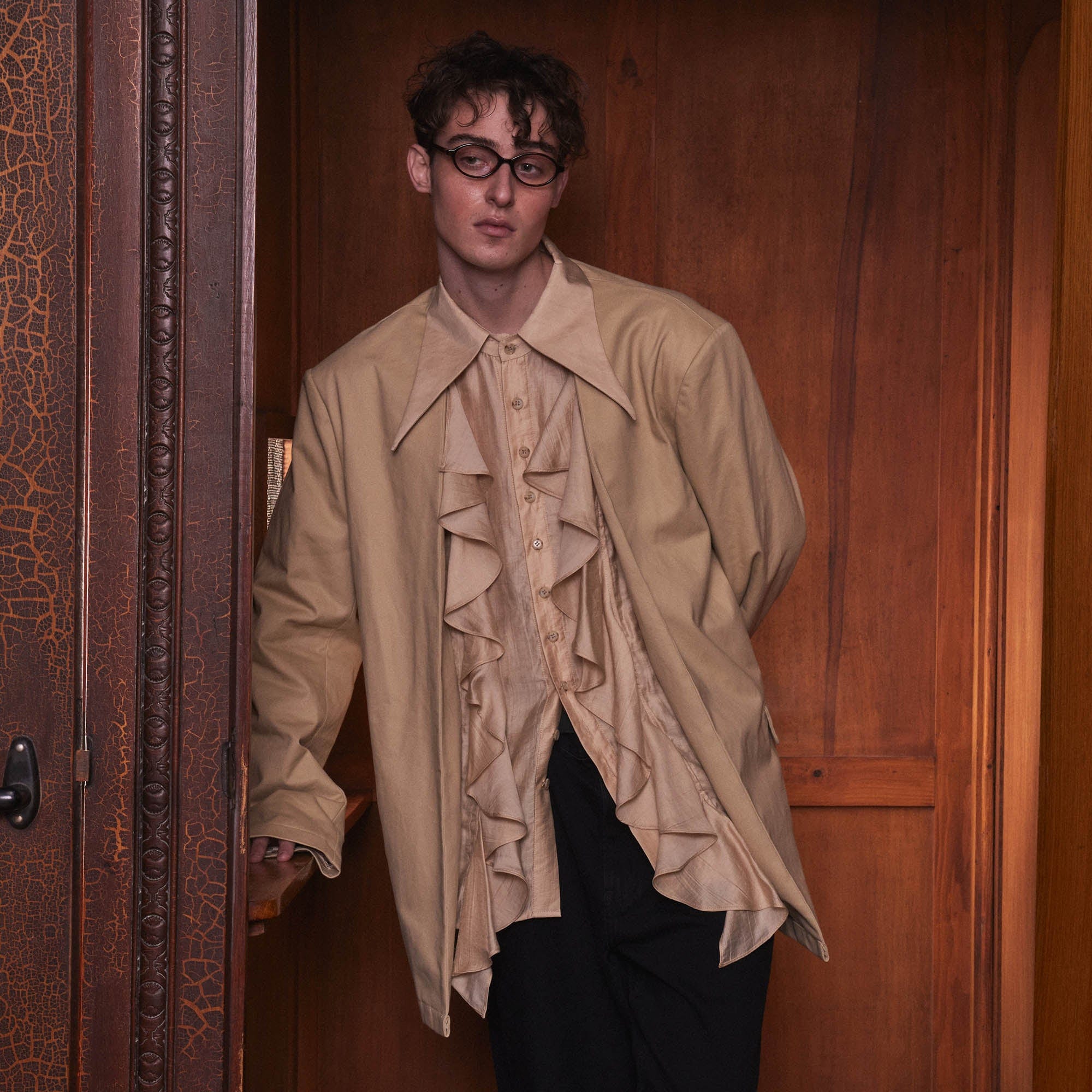 KADAKADA Regal Layered Ruffled Blazer, premium urban and streetwear designers apparel on PROJECTISR.com, KADAKADA