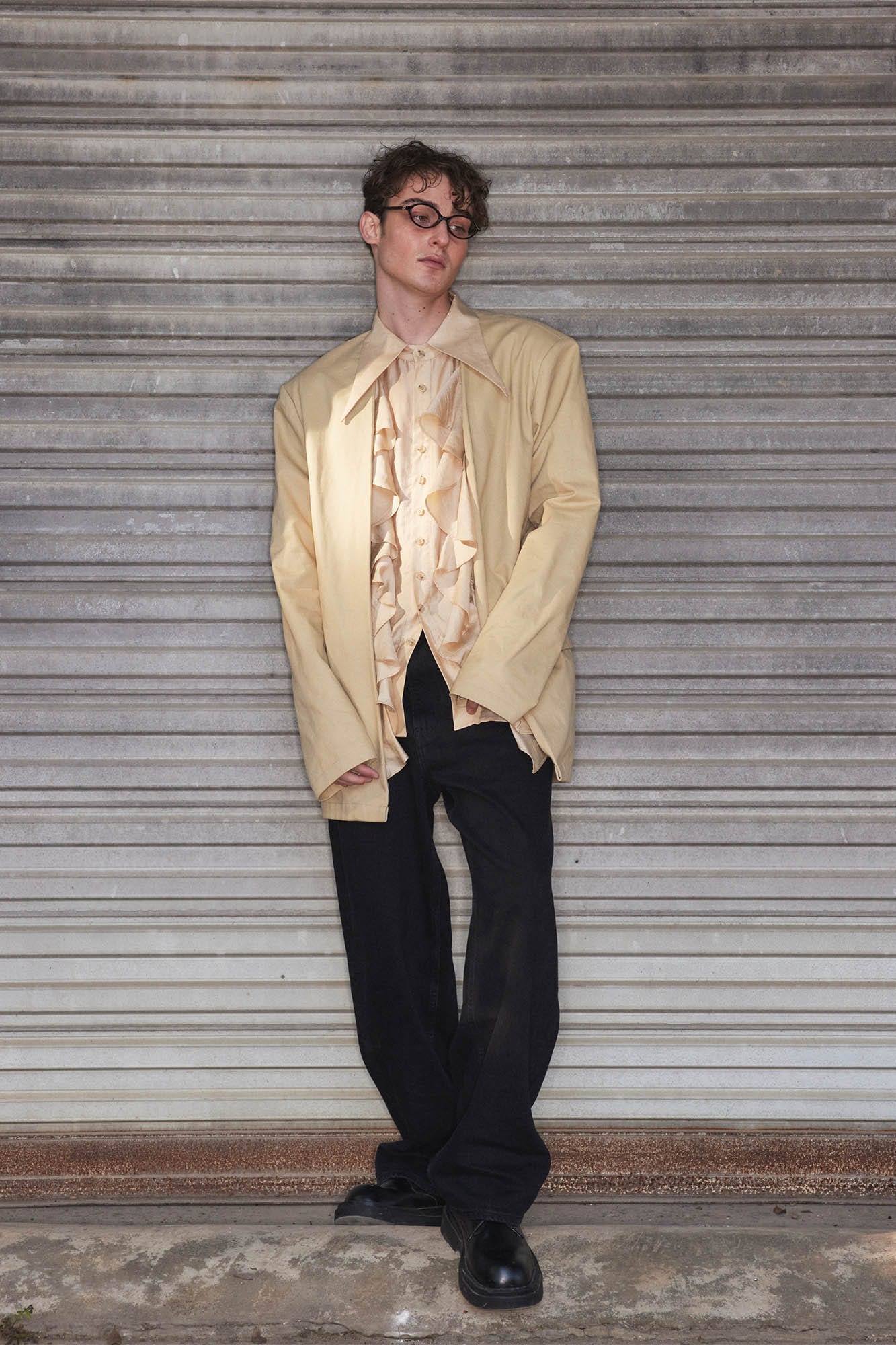 KADAKADA Regal Layered Ruffled Blazer, premium urban and streetwear designers apparel on PROJECTISR.com, KADAKADA