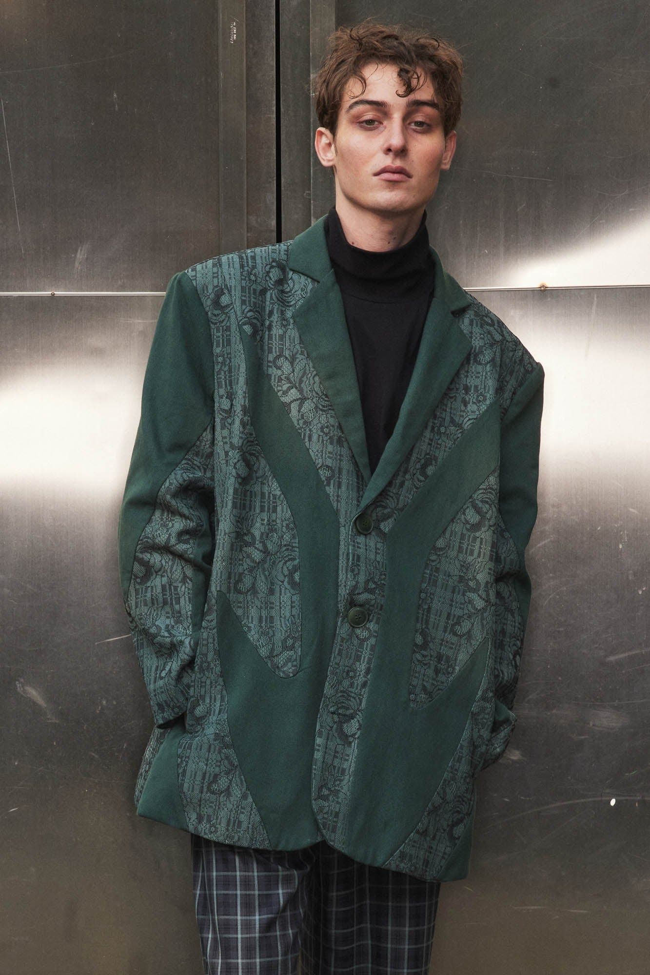 KADAKADA Floral Lace Patchwork Blazer, premium urban and streetwear designers apparel on PROJECTISR.com, KADAKADA