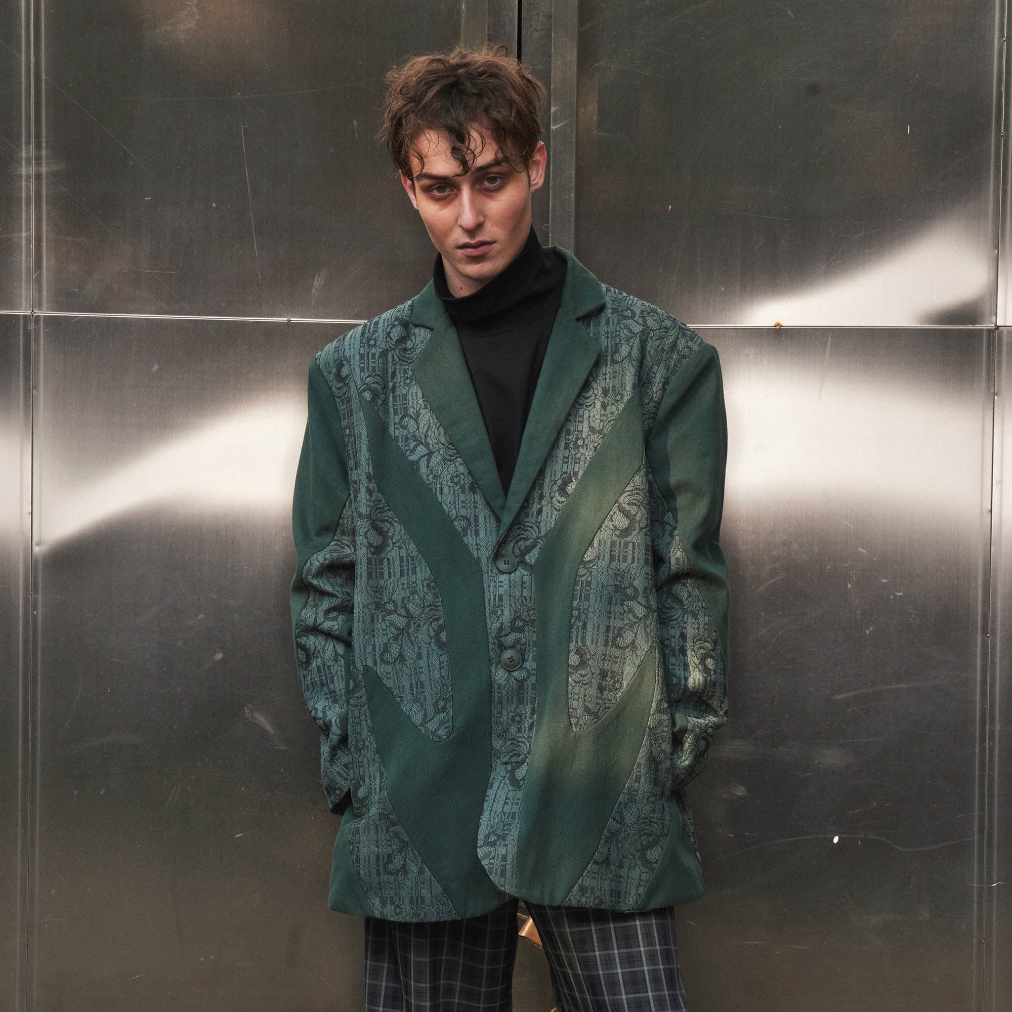 KADAKADA Floral Lace Patchwork Blazer, premium urban and streetwear designers apparel on PROJECTISR.com, KADAKADA