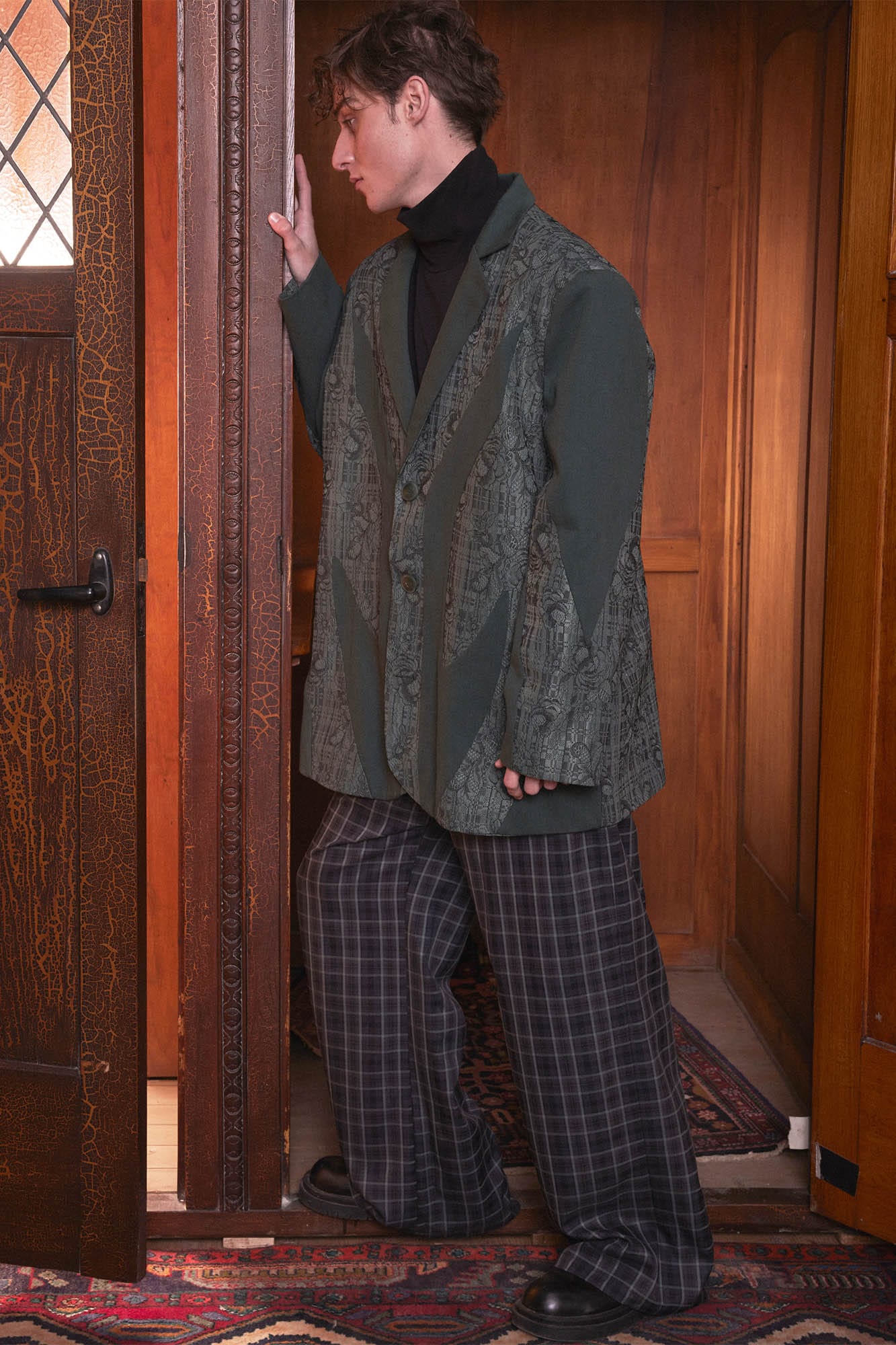 KADAKADA Floral Lace Patchwork Blazer, premium urban and streetwear designers apparel on PROJECTISR.com, KADAKADA