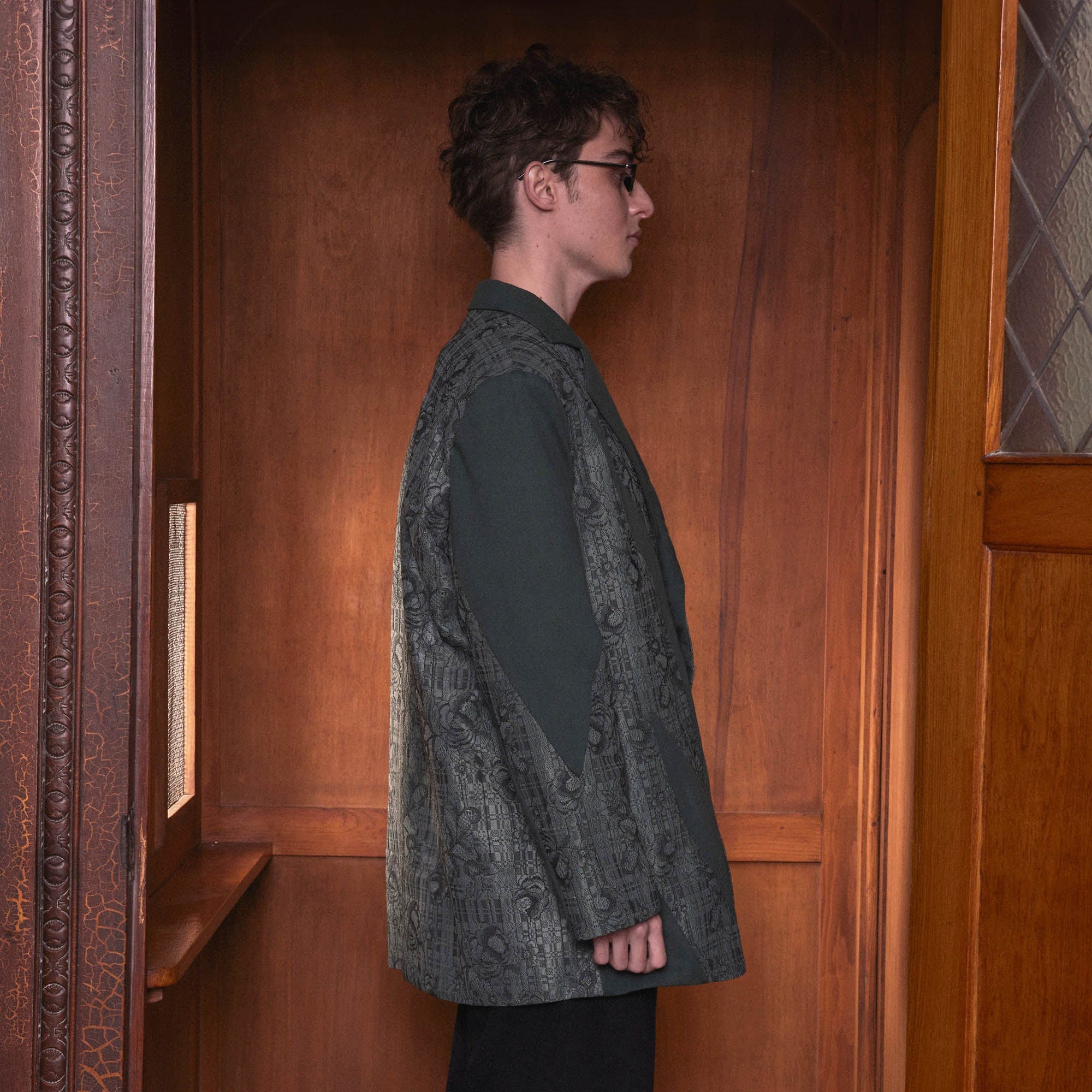 KADAKADA Floral Lace Patchwork Blazer, premium urban and streetwear designers apparel on PROJECTISR.com, KADAKADA