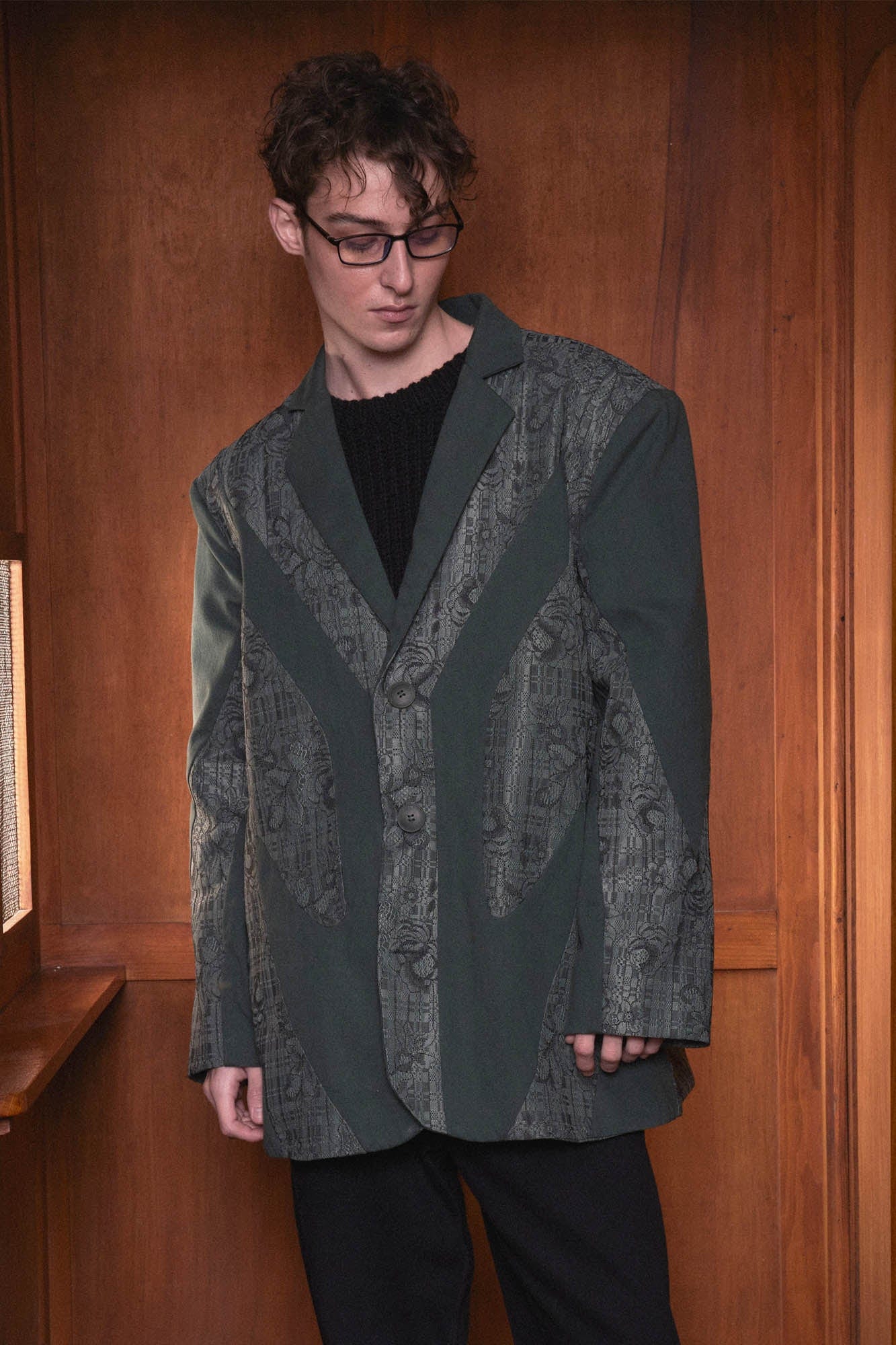 KADAKADA Floral Lace Patchwork Blazer, premium urban and streetwear designers apparel on PROJECTISR.com, KADAKADA