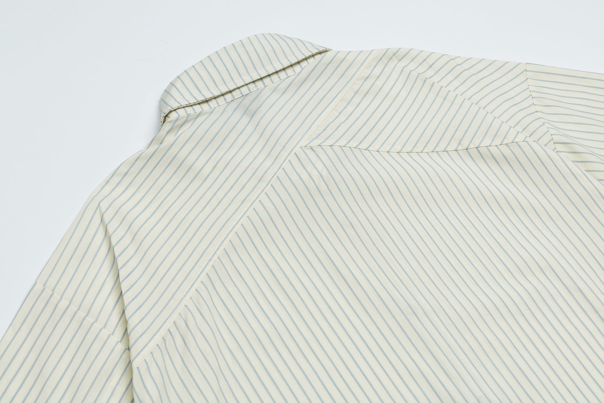 OVDY Pinstriped Cross Paneled Back Half Shirt, premium urban and streetwear designers apparel on PROJECTISR.com, OVDY