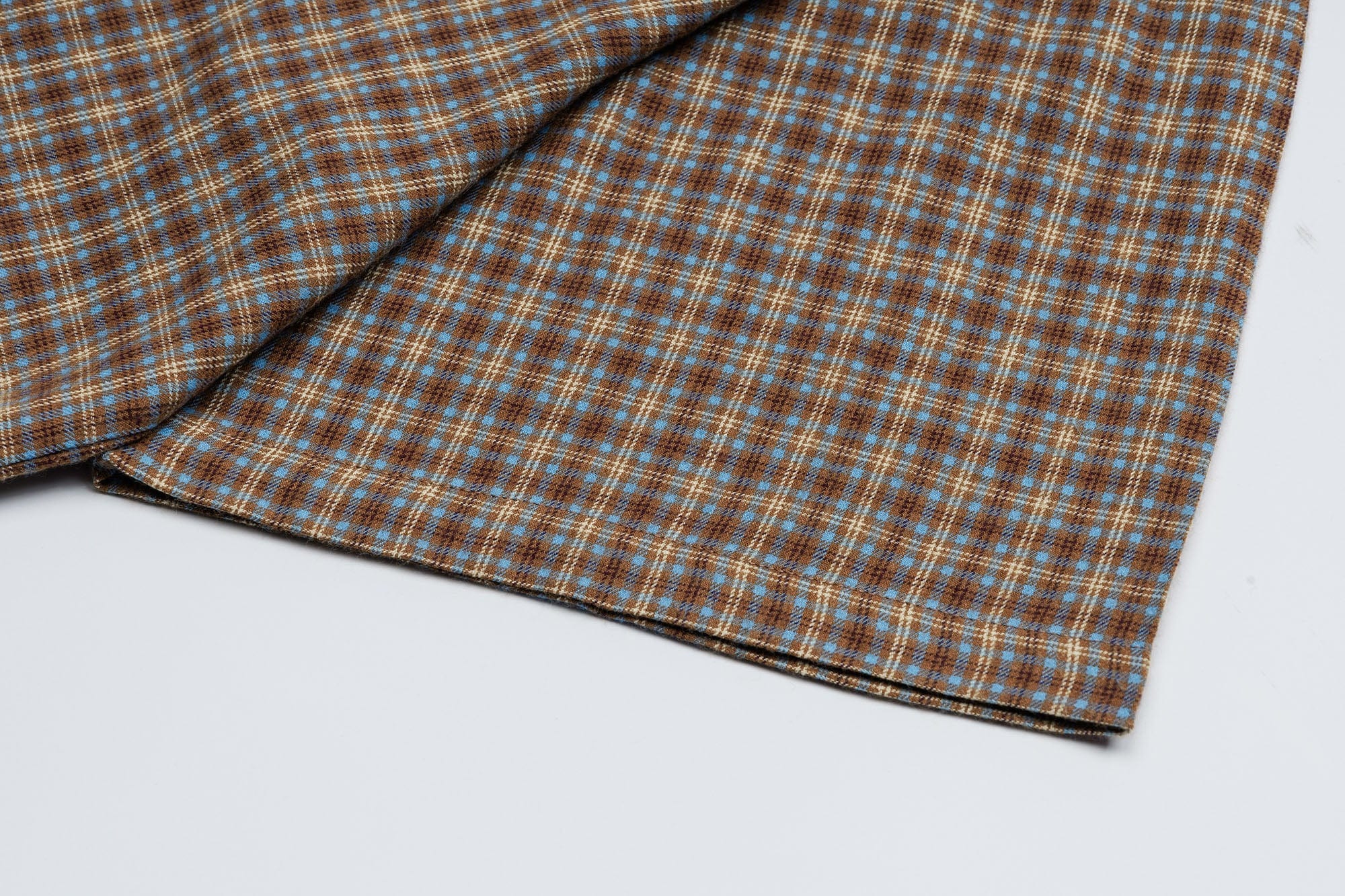 OVDY Raw-Edge Patchwork Graphic Plaid Half Shirt, premium urban and streetwear designers apparel on PROJECTISR.com, OVDY