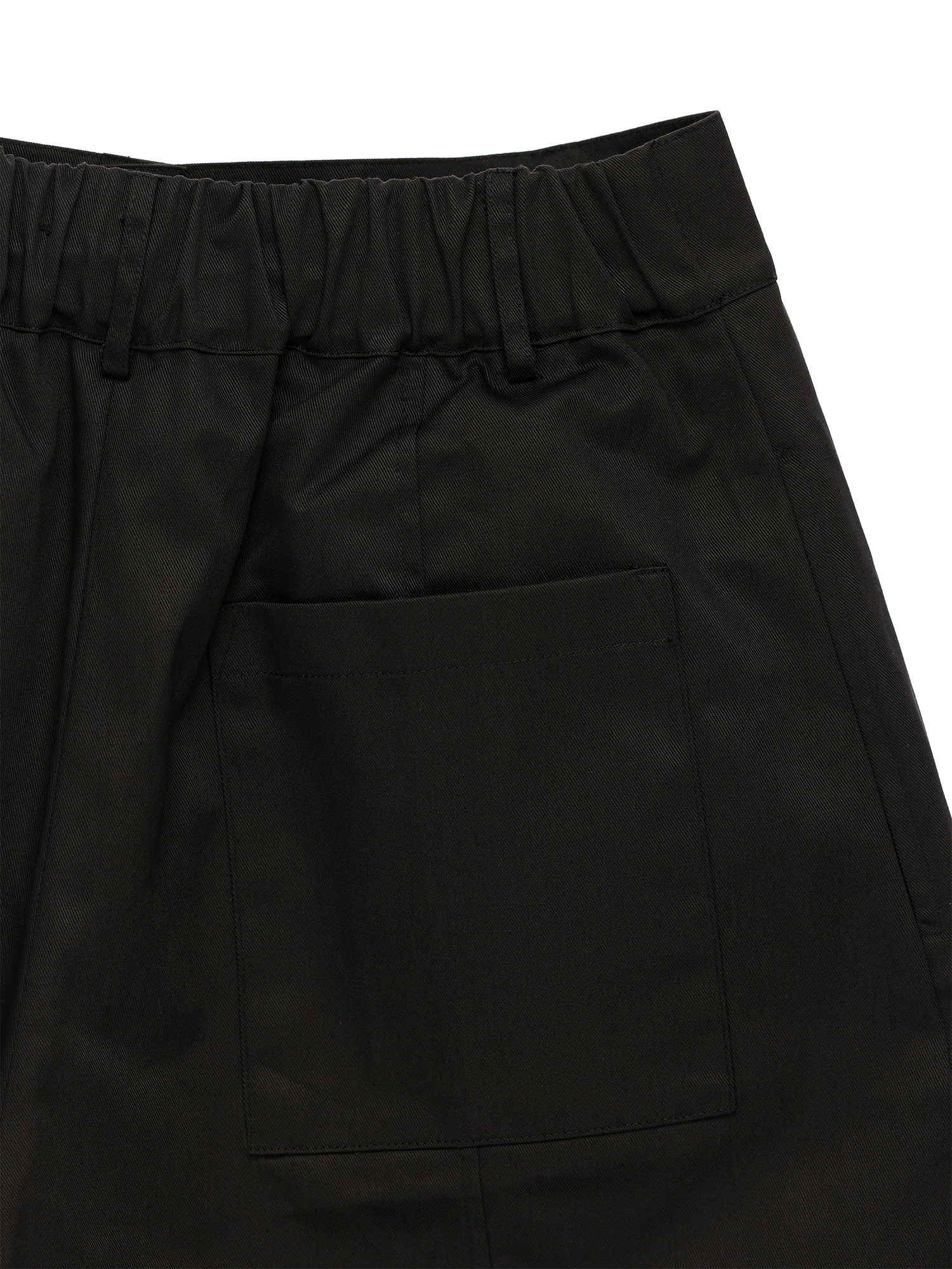 6CRAYON Retro Double-Pleat Wide-Leg Shorts Black