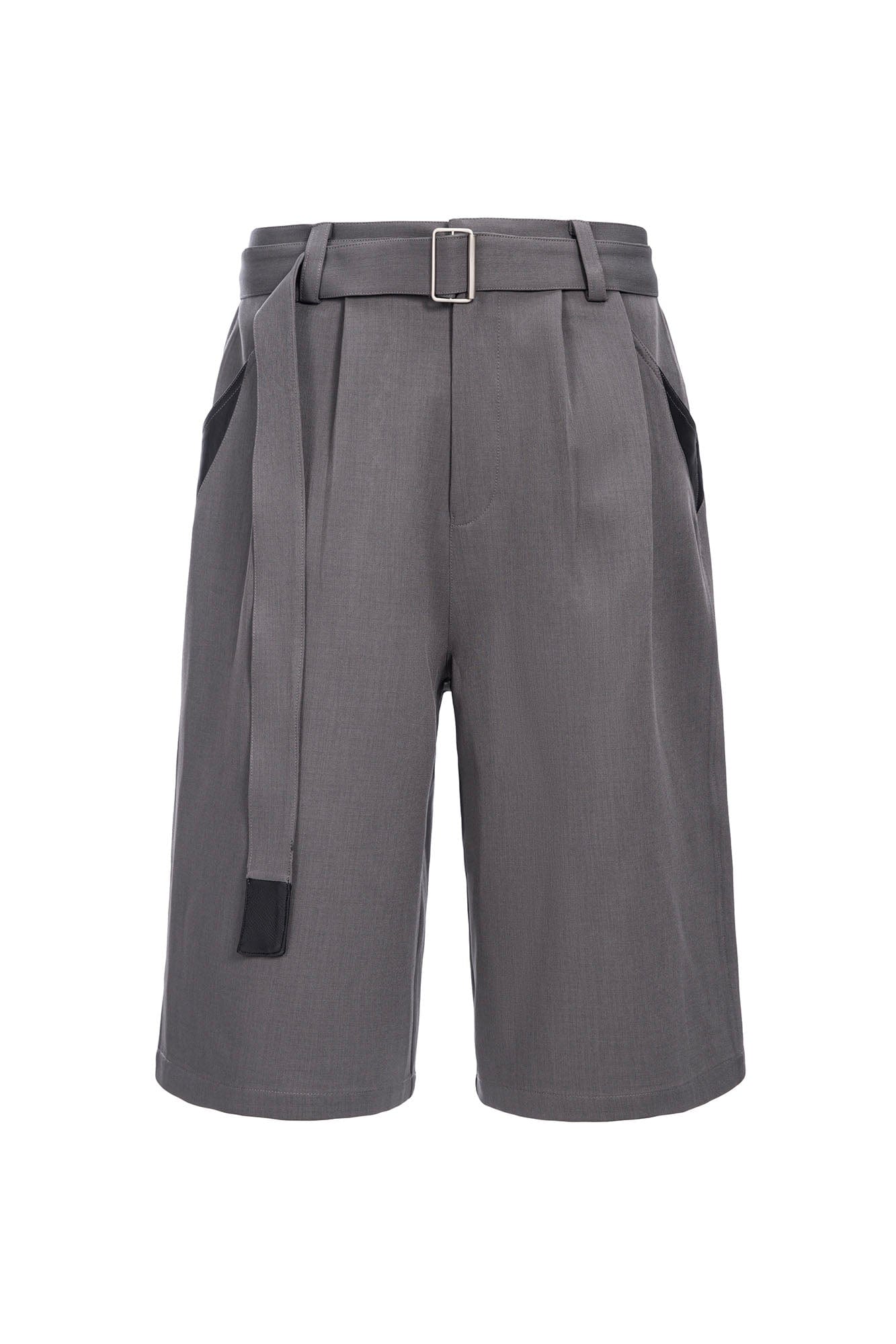 CATSSTAC Pleated Belted Wide-Leg Shorts, premium urban and streetwear designers apparel on PROJECTISR.com, CATSSTAC