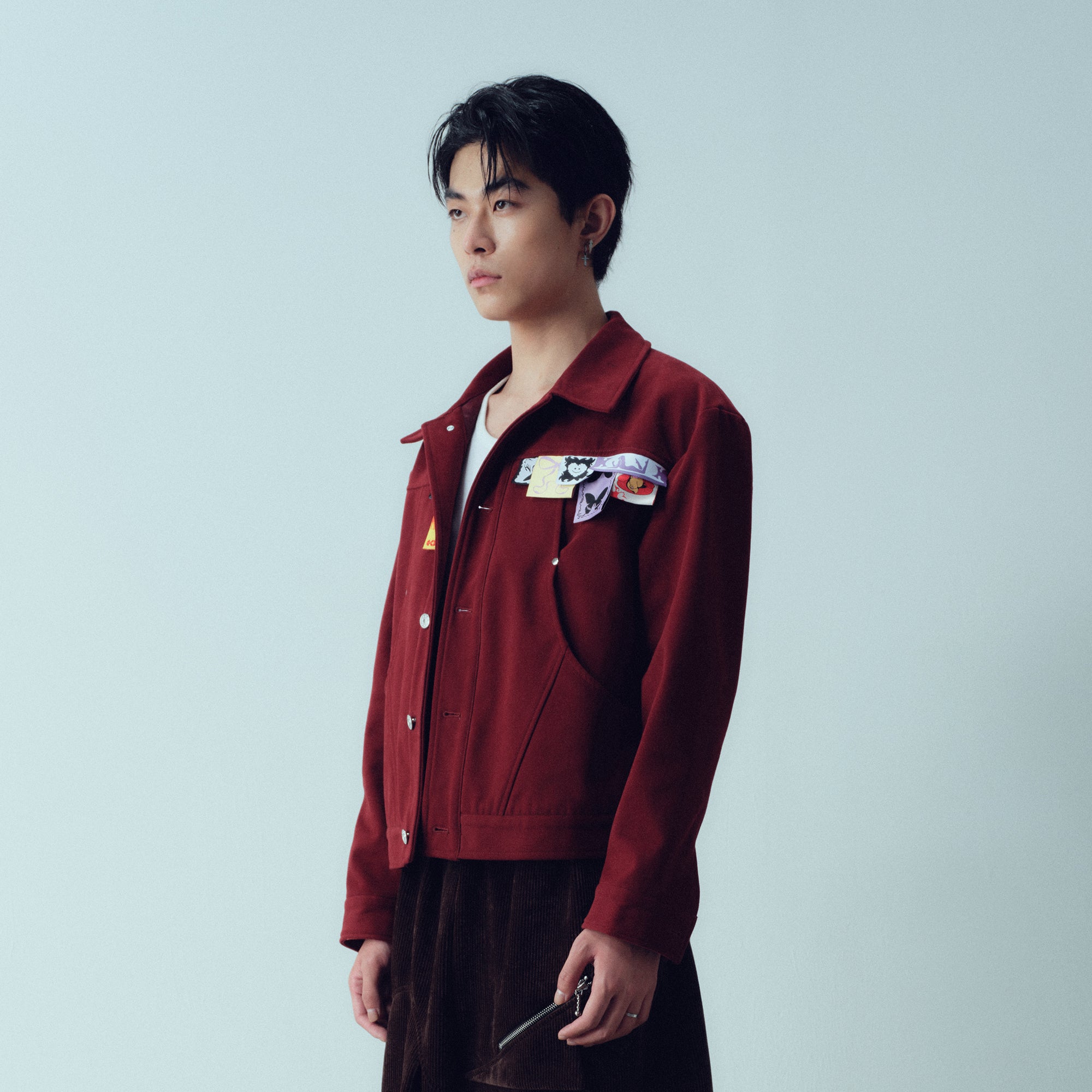 KADAKADA Layered Label Utility Jacket