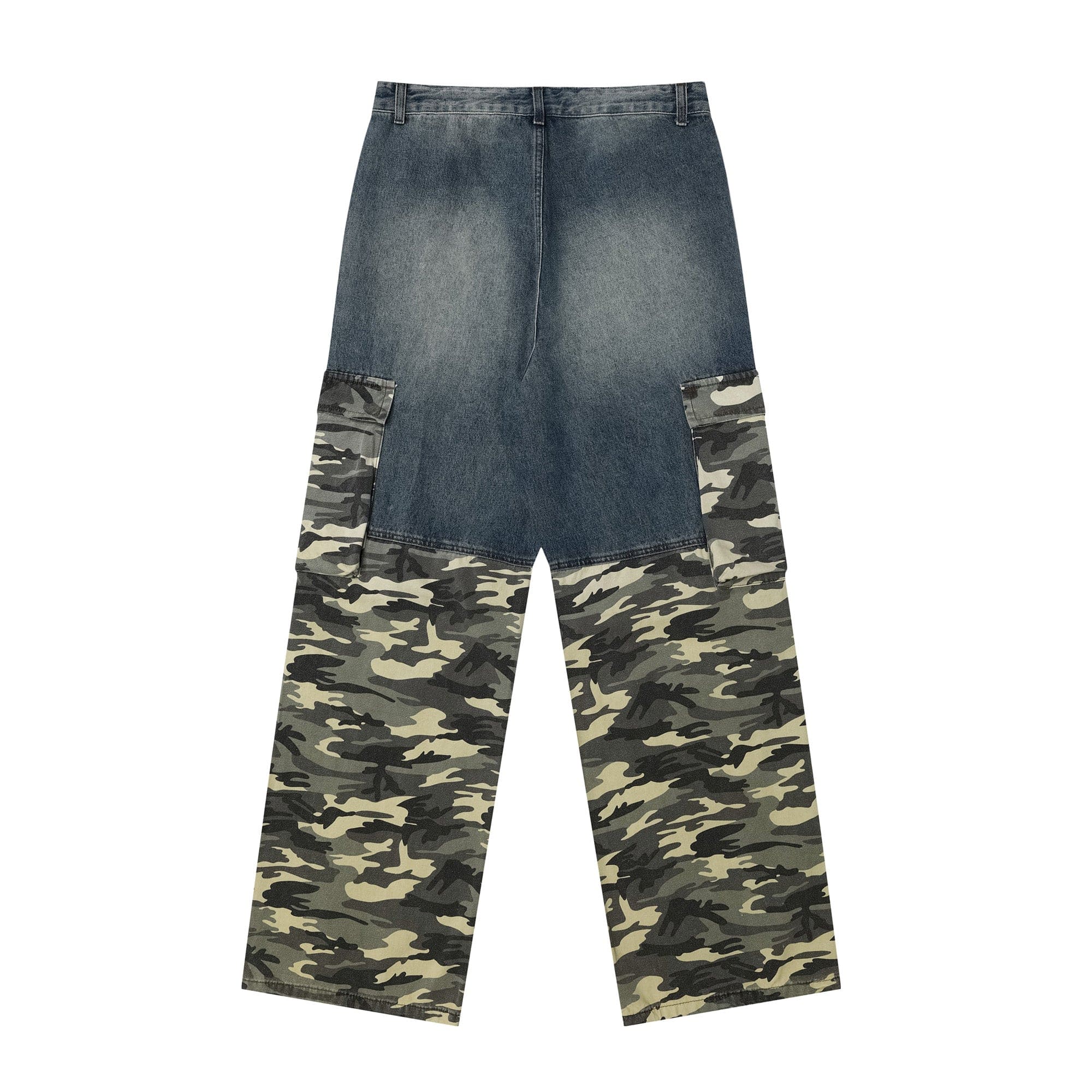 OVDY Camo Spliced Big-Pocket Jeans, premium urban and streetwear designers apparel on PROJECTISR.com, OVDY