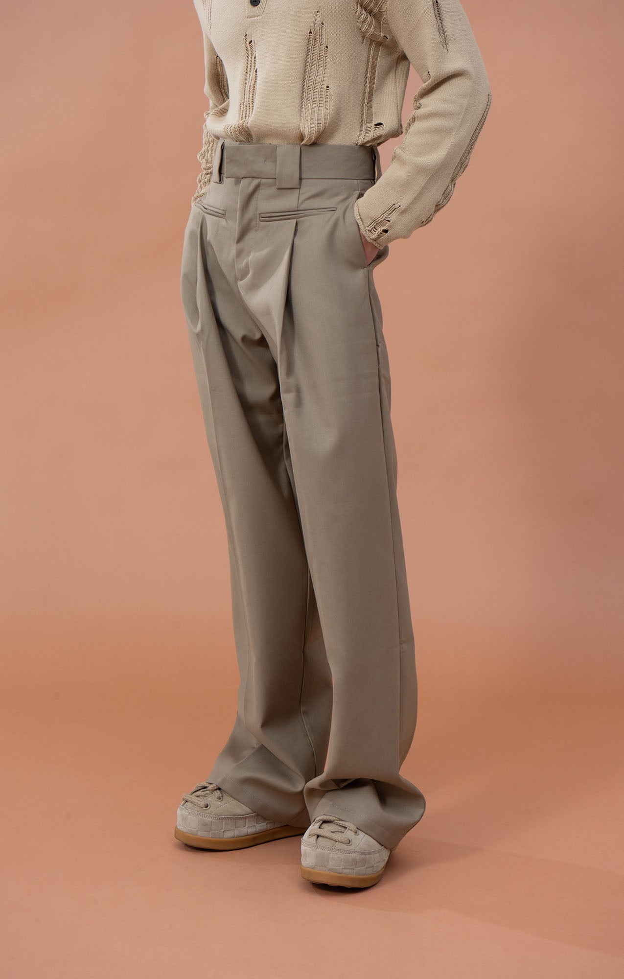 CLP Classic High-Waist Straight-Leg Pants