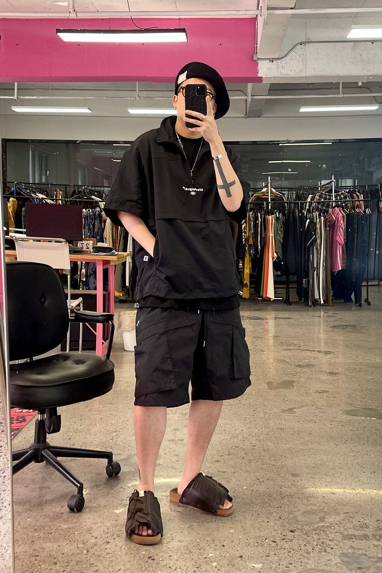 ME DA IGUAL Multi-Pocket Waterproof Cargo Shorts, premium urban and streetwear designers apparel on PROJECTISR.com, ME DA IGUAL