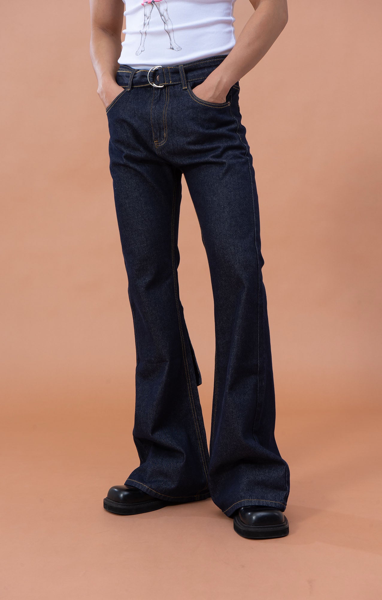 CLP Retro Flared Raw Jeans