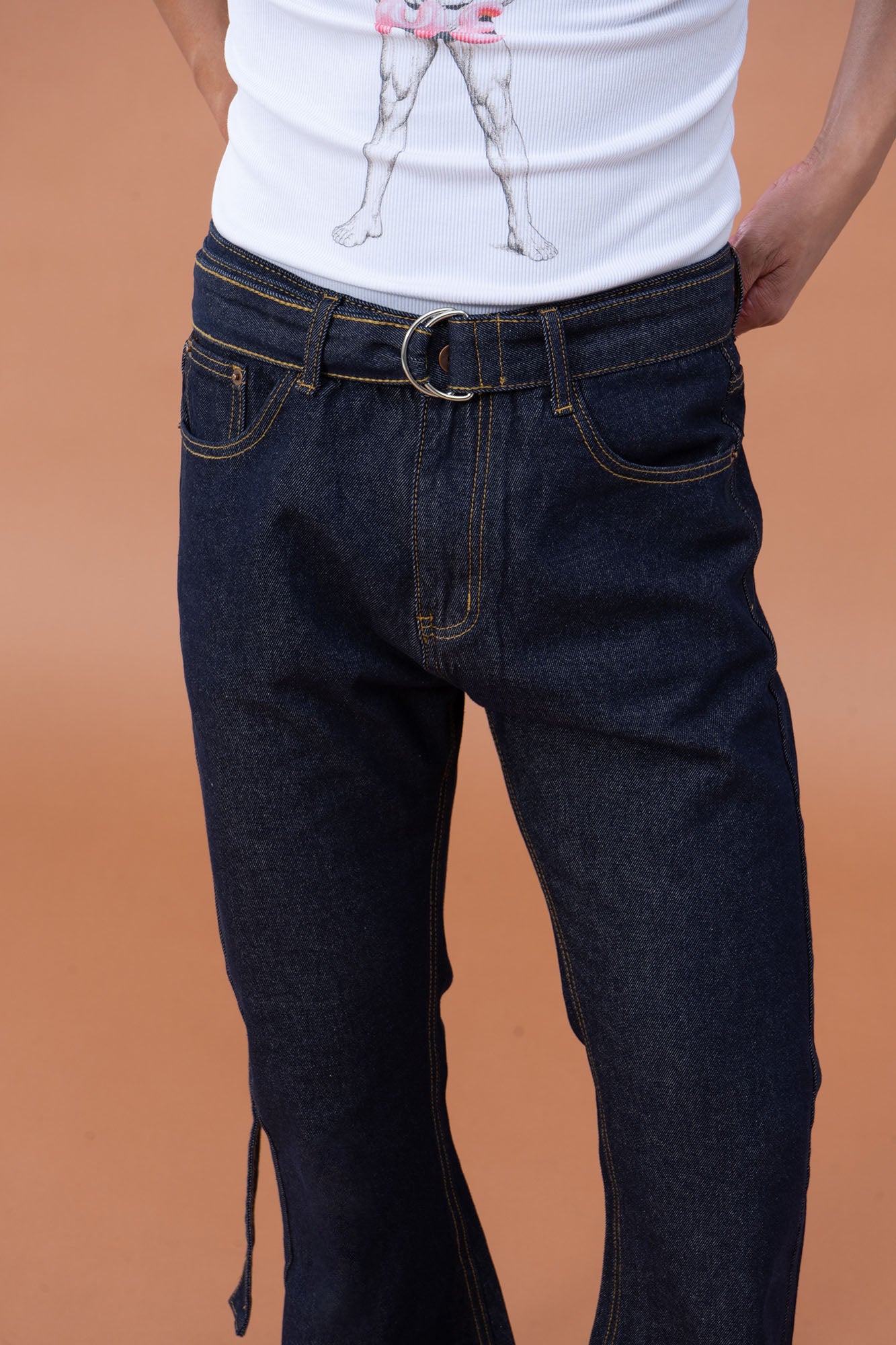 CLP Retro Flared Raw Jeans