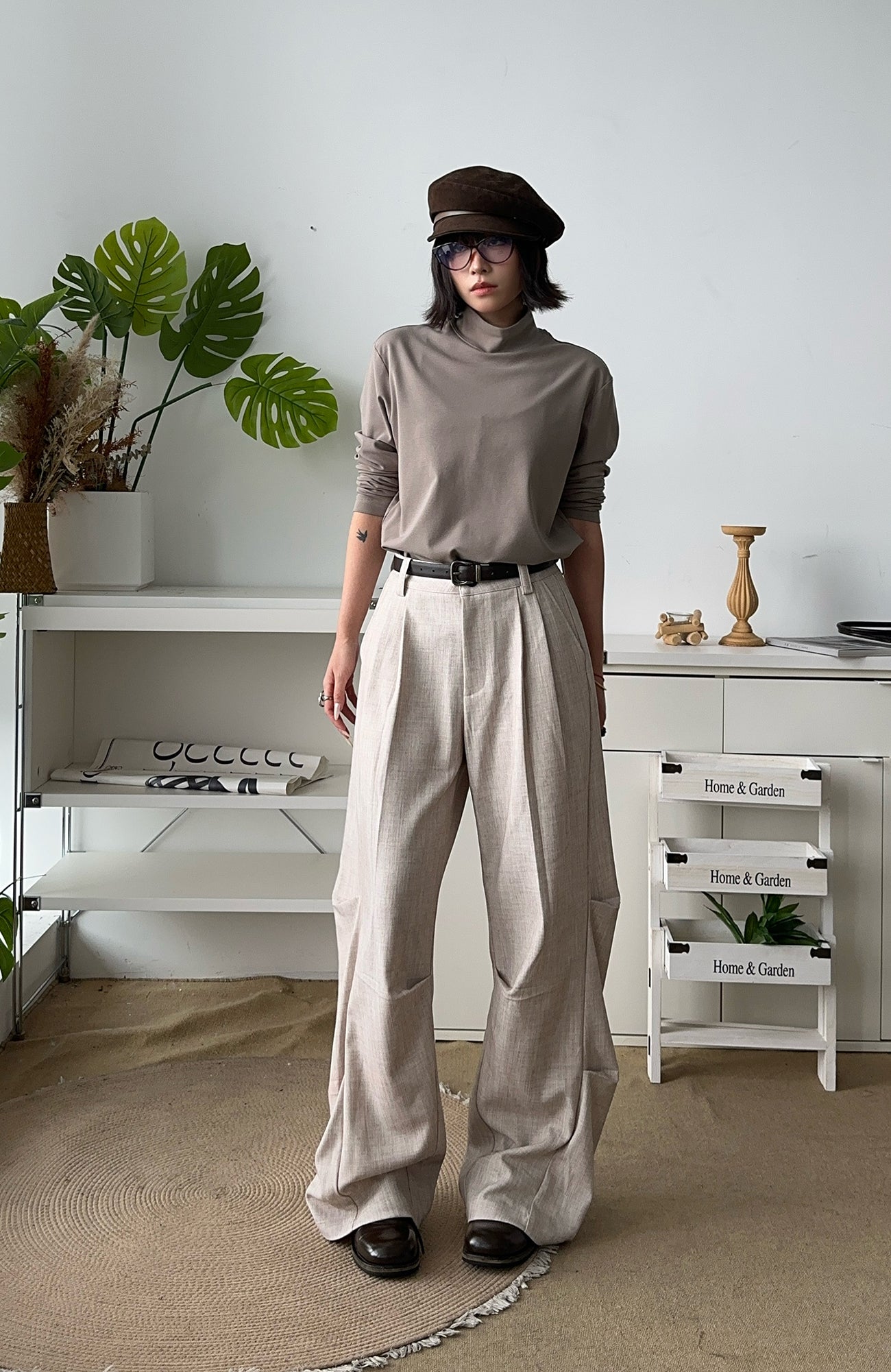 OKAYTHXBYE Geometric Multi-Pleated Trousers, premium urban and streetwear designers apparel on PROJECTISR.com, OKAYTHXBYE