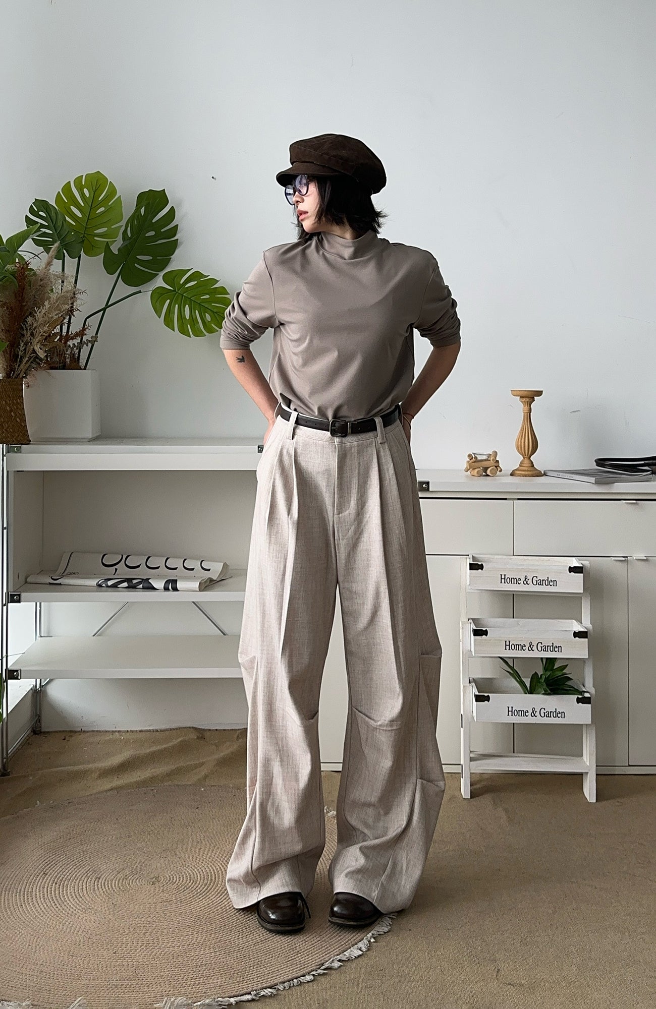 OKAYTHXBYE Geometric Multi-Pleated Trousers, premium urban and streetwear designers apparel on PROJECTISR.com, OKAYTHXBYE